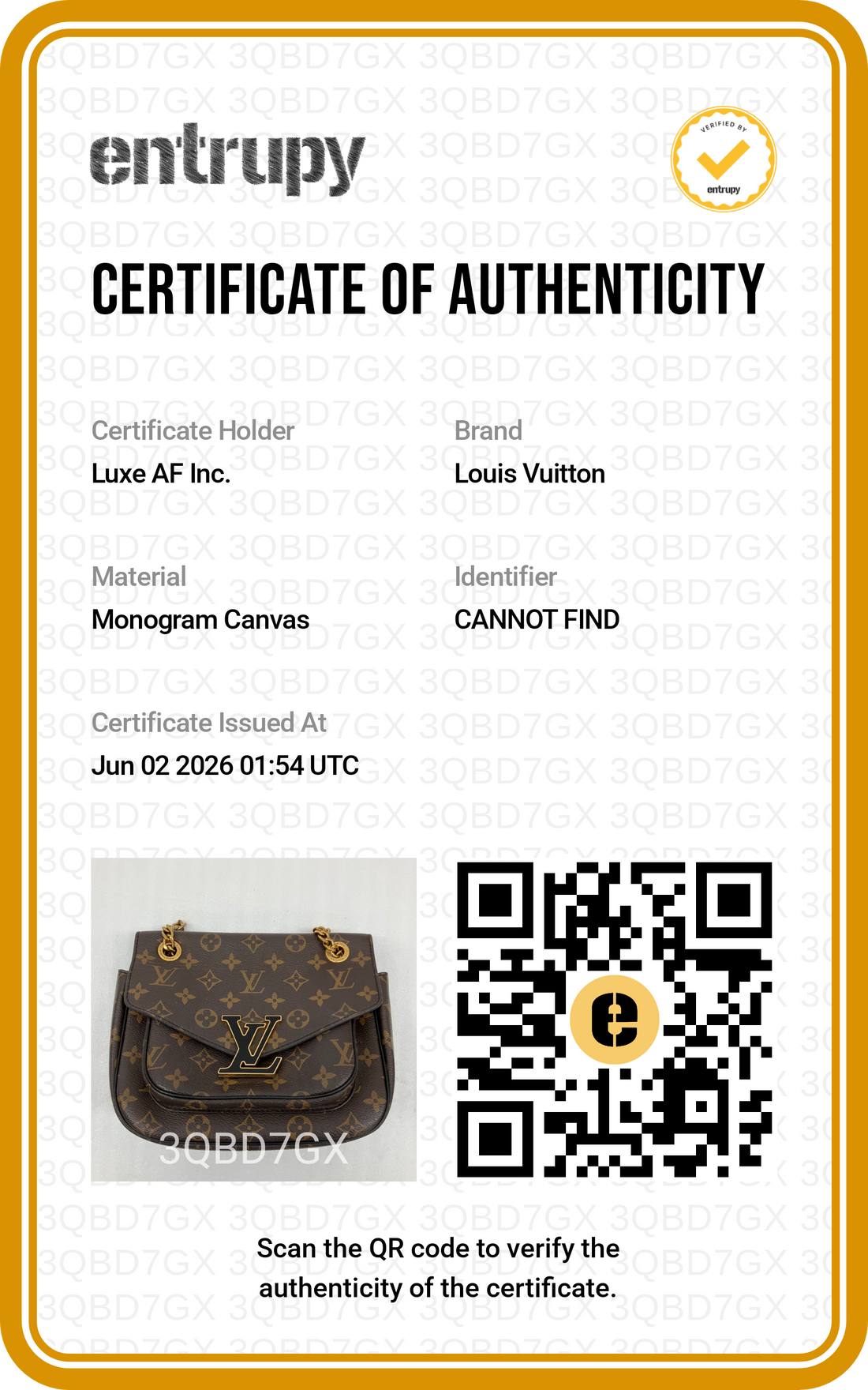 Louis Vuitton Passy Monogram Canvas Chain Shoulder Bag LV2909