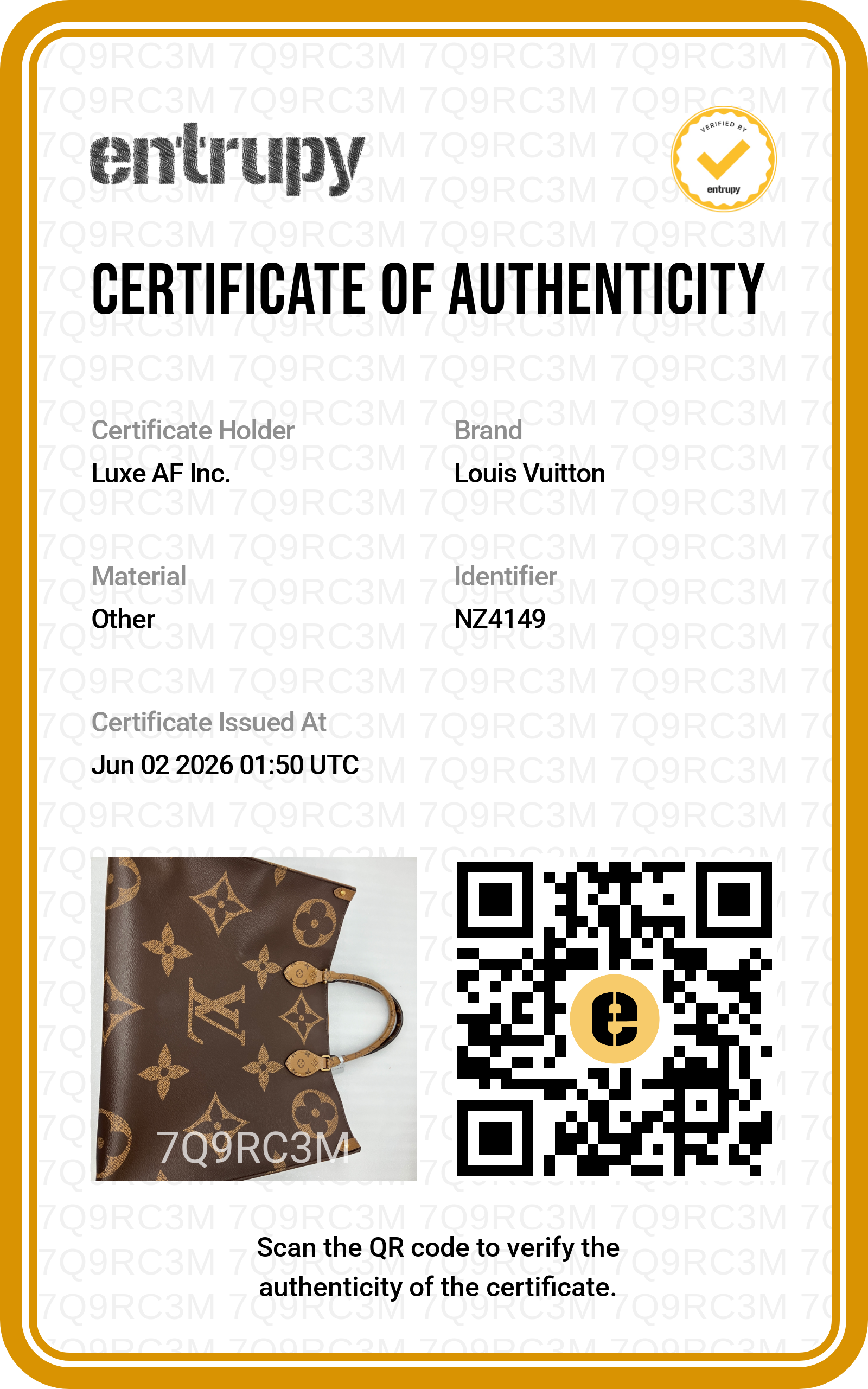 Louis Vuitton Onthego GM Monogram Canvas Handle Bag LV2907