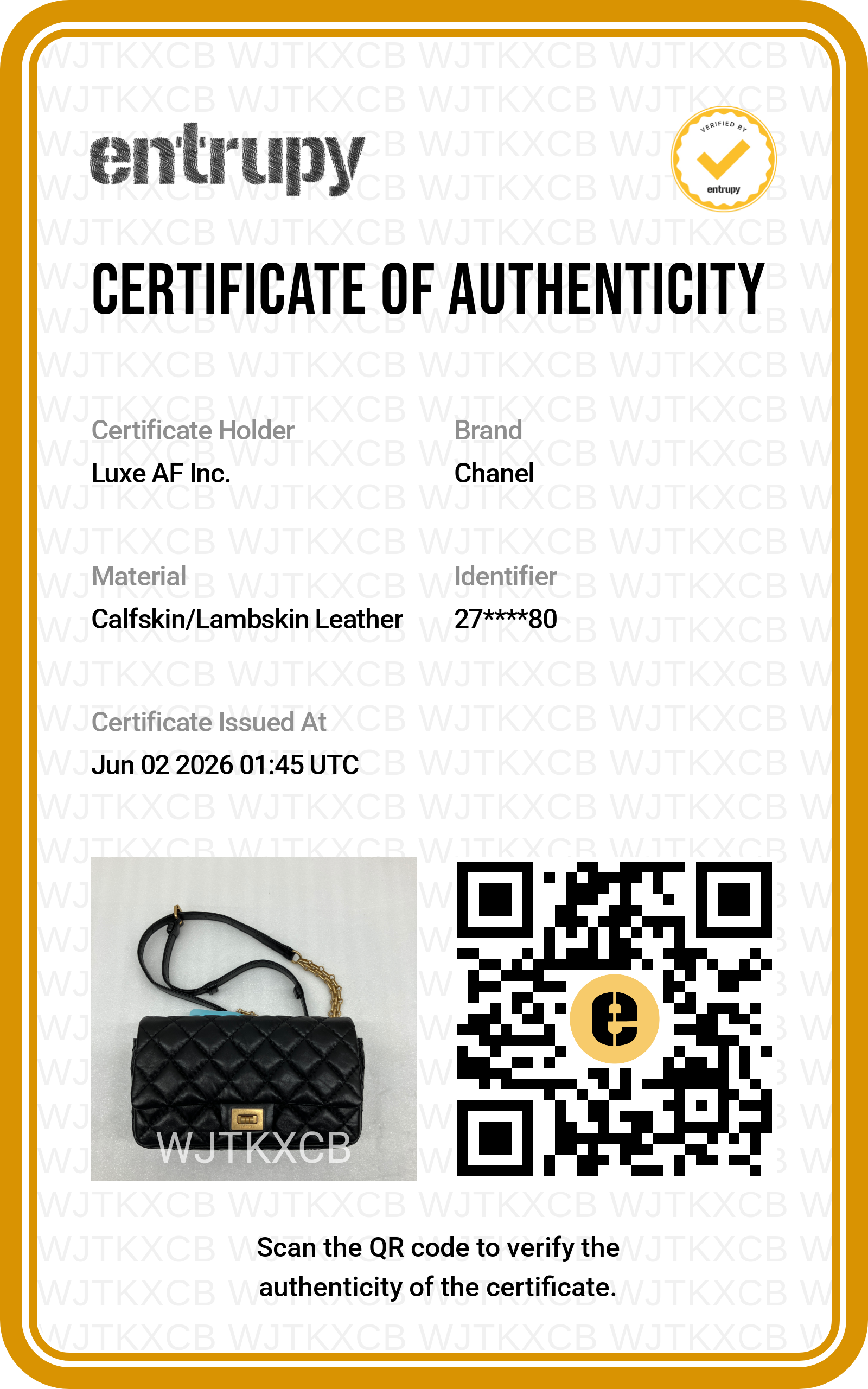 Chanel 2.55 Reissue Black Quilted Leather Flap Bag(27***80) CC2075