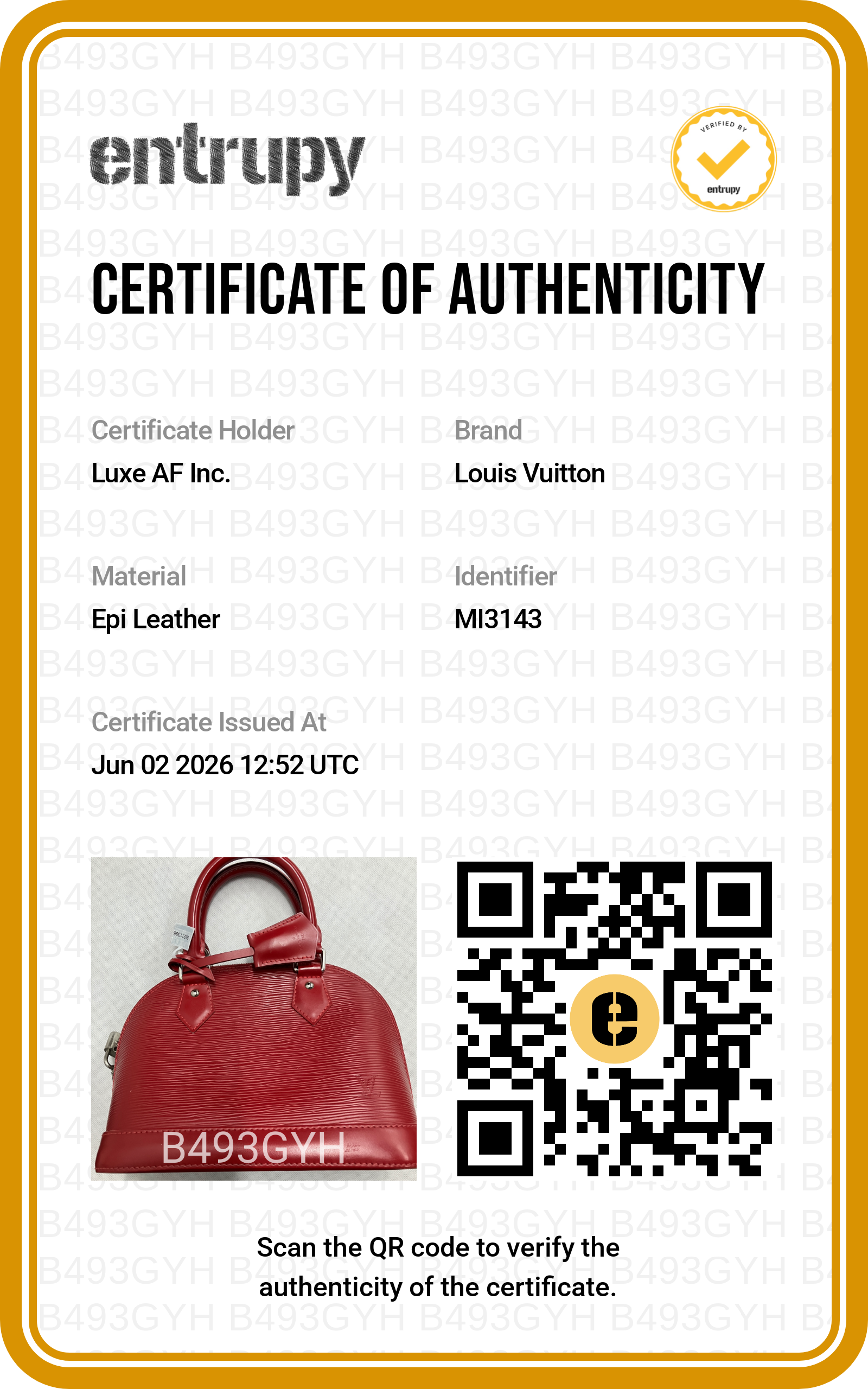 Louis Vuitton Alma BB Red Epi Leather Handle Bag LV2921
