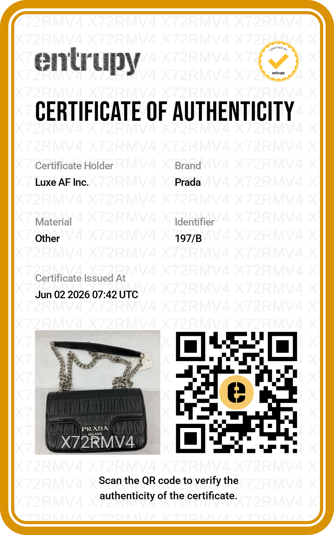 Prada Nappa Gaufre Black Leather Chain Shoulder Bag PR423