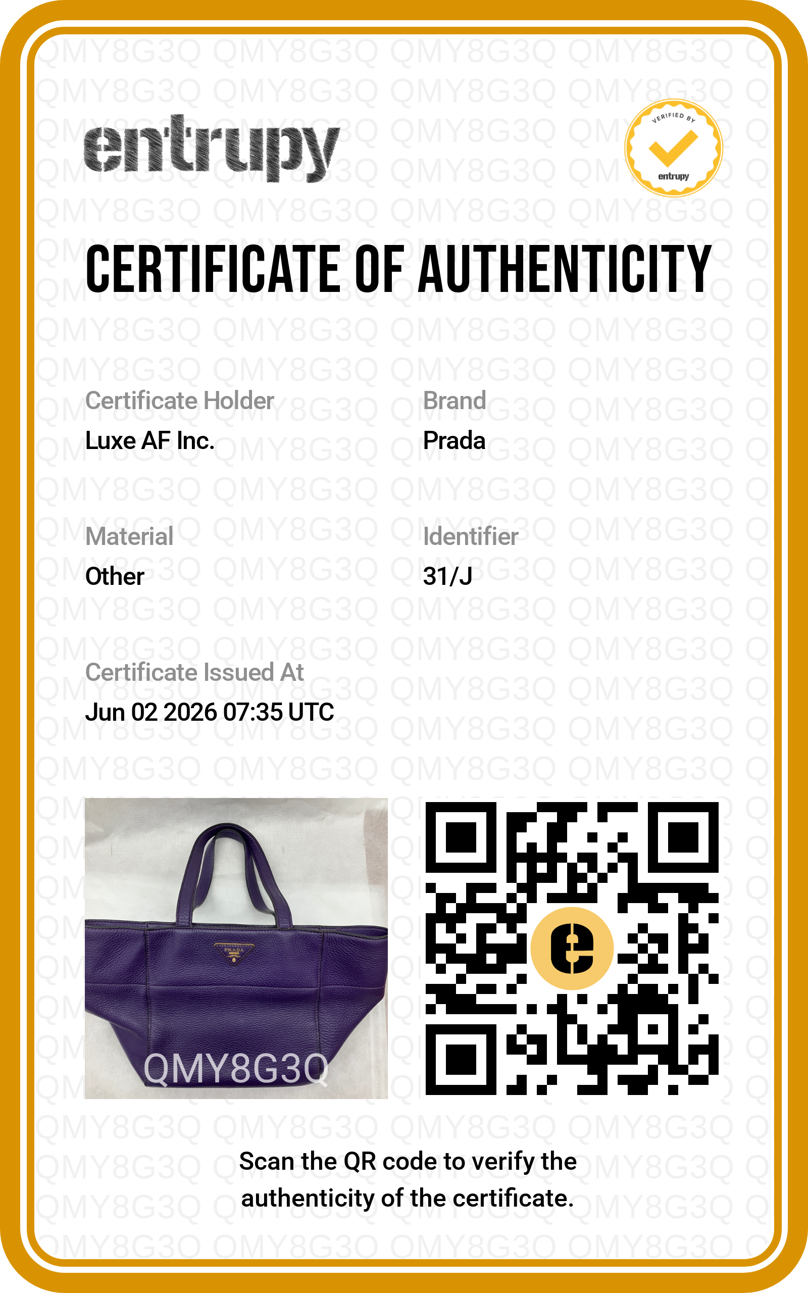 Prada Purple Leather Triangle Logo Shopping Tote Bag PR428
