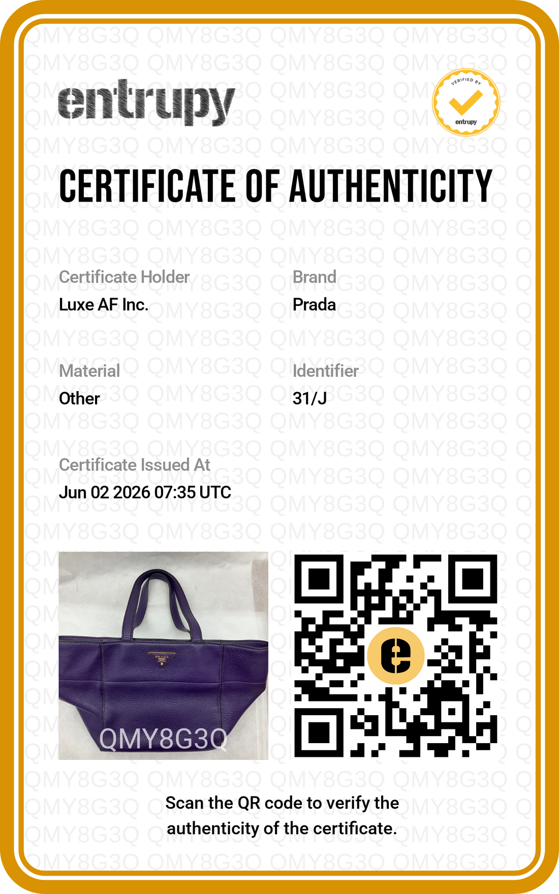 Prada Purple Leather Triangle Logo Shopping Tote Bag PR428