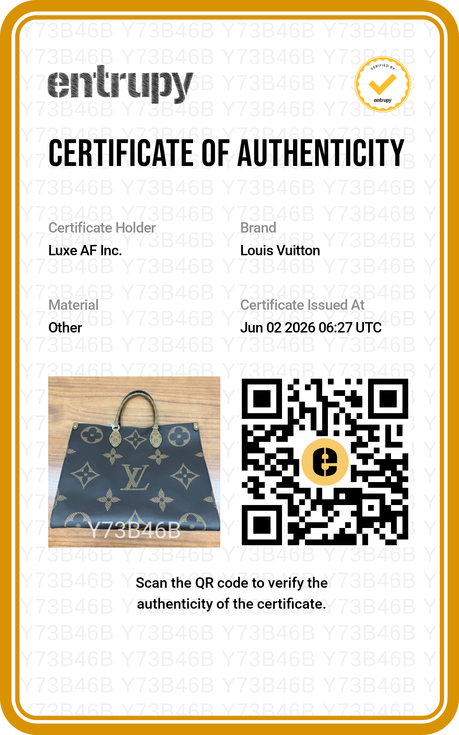 Louis Vuitton Onthego GM Monogram Canvas Handle Bag LV2916