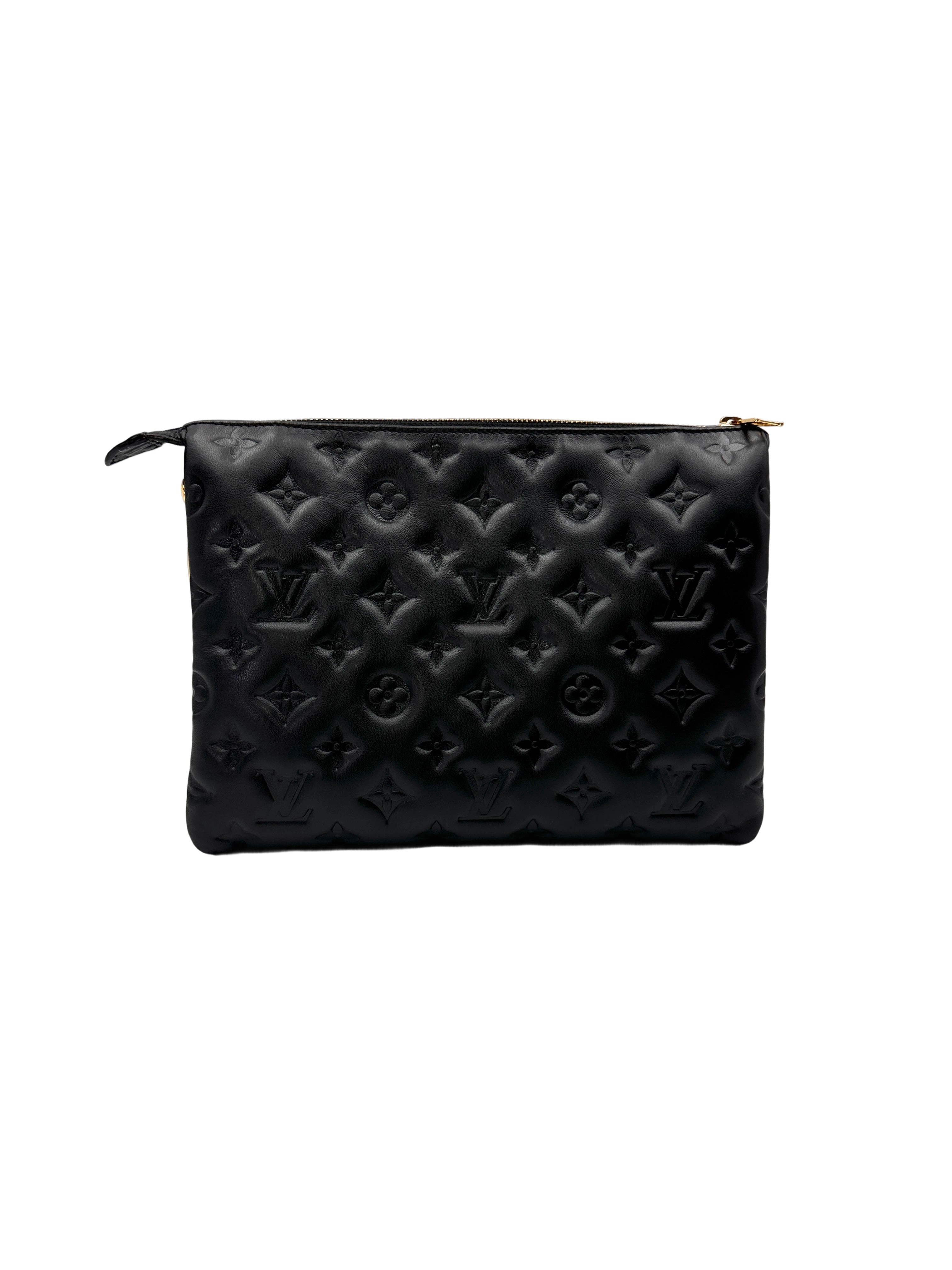 Louis Vuitton Coussin Black Monogram Embossed Leather Shoulder Bag LV2920
