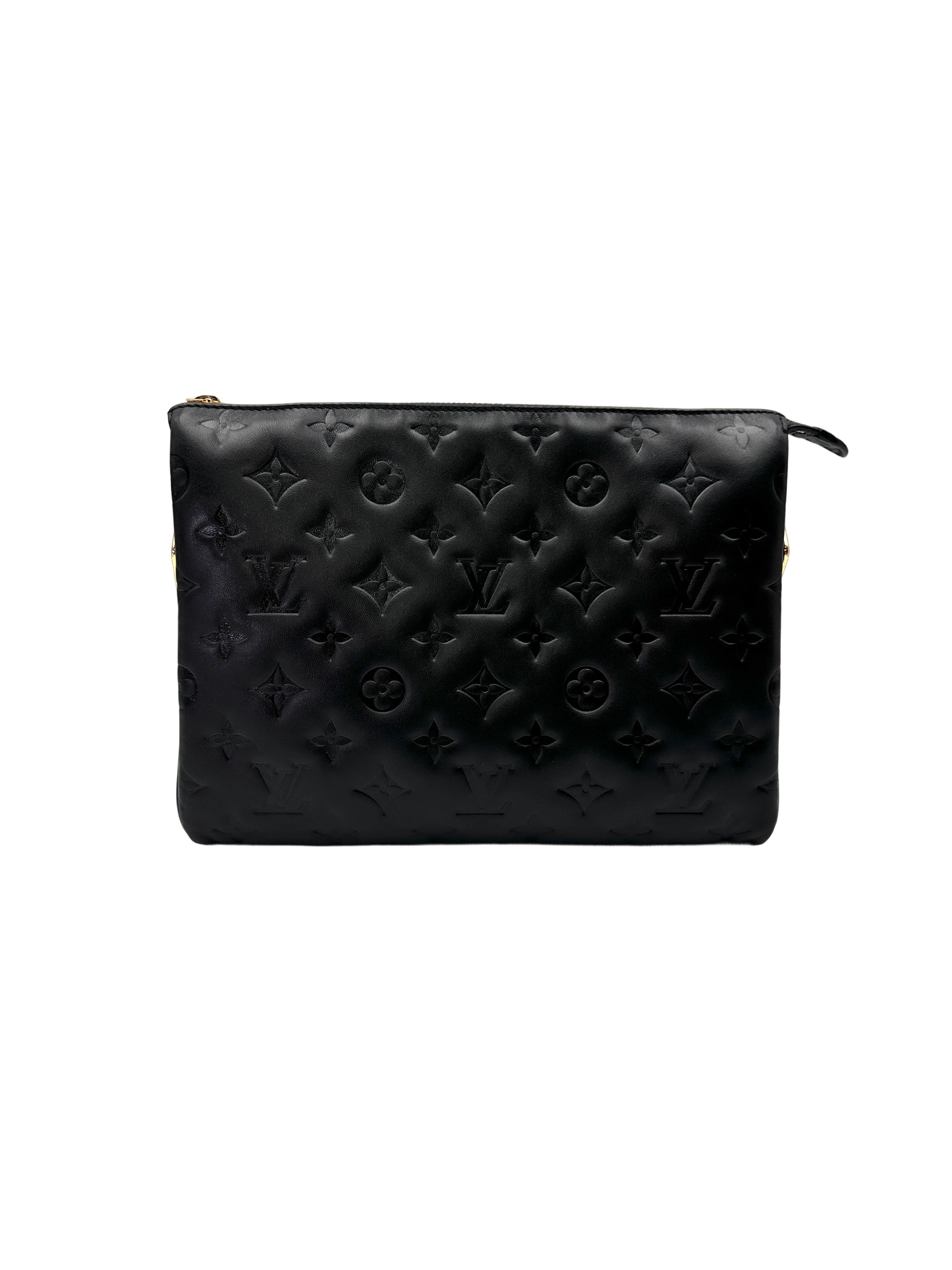 Louis Vuitton Coussin Black Monogram Embossed Leather Shoulder Bag LV2920