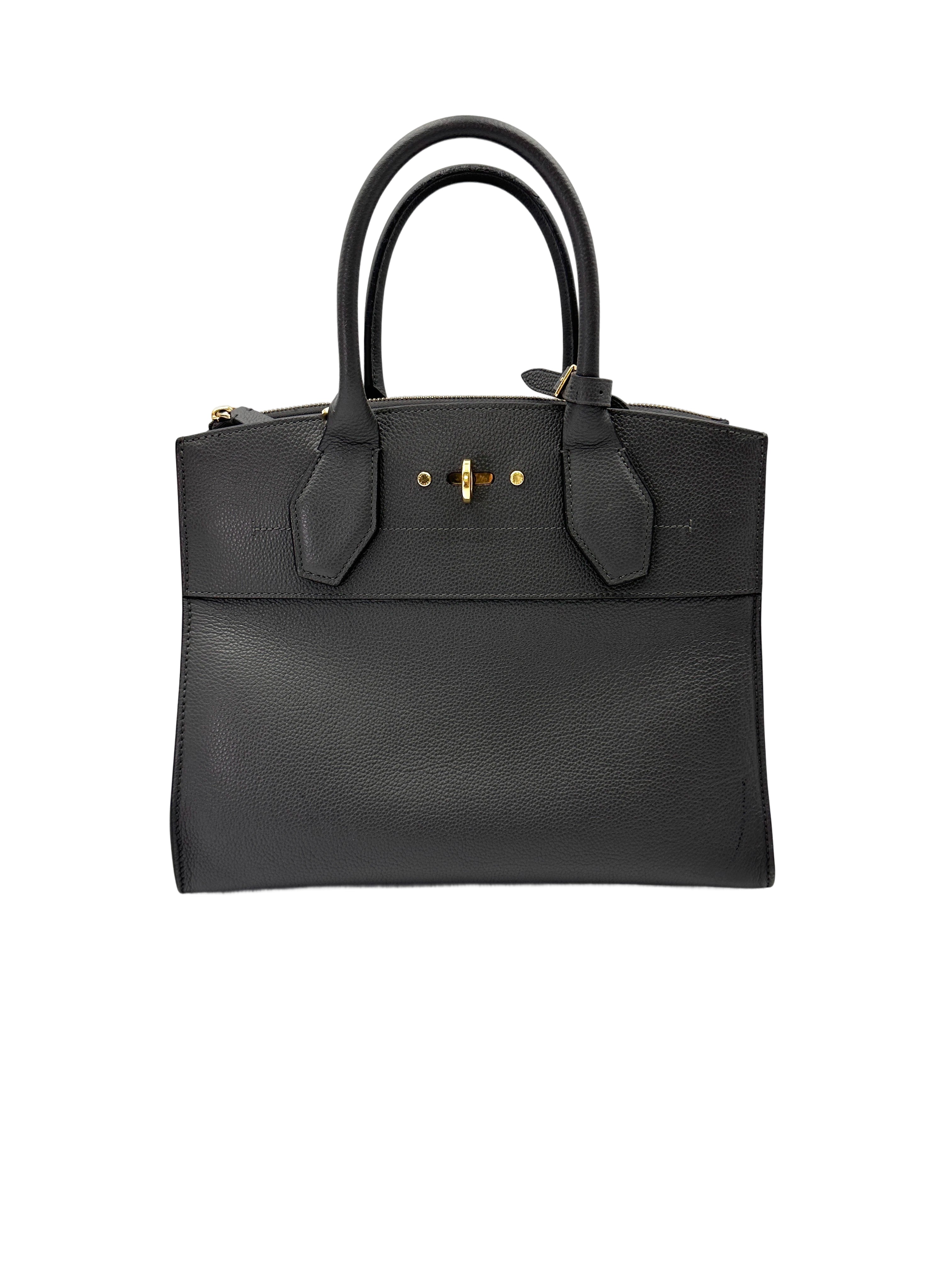 Louis Vuitton City Steamer Grey Grained Leather Handle Bag LV2922