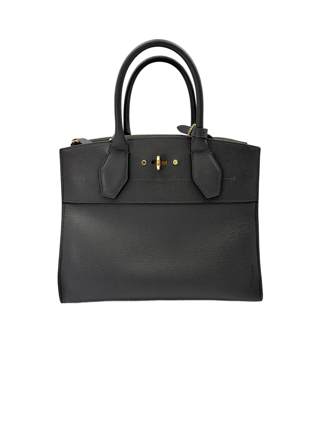 Louis Vuitton City Steamer Grey Grained Leather Handle Bag LV2922