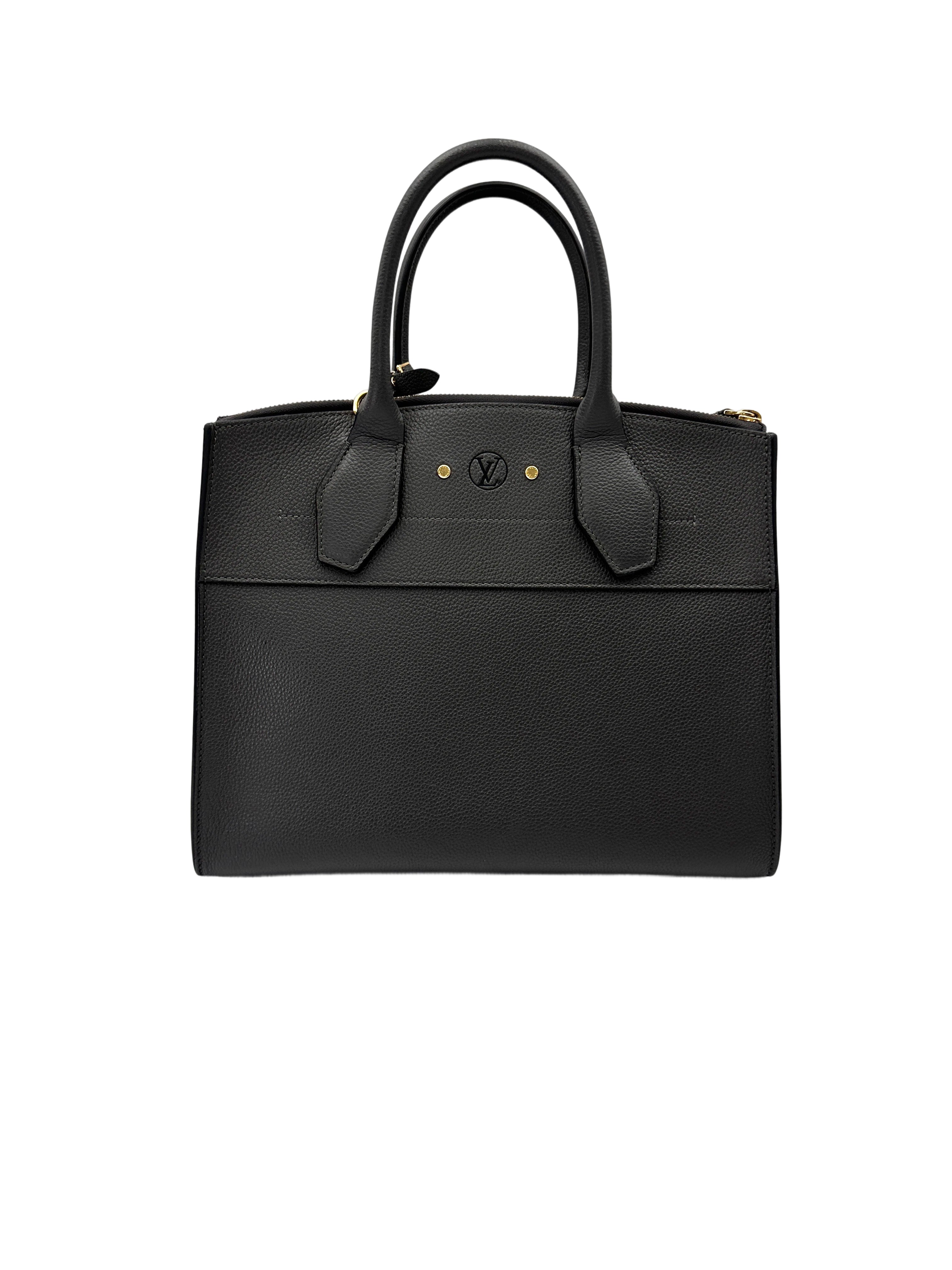 Louis Vuitton City Steamer Grey Grained Leather Handle Bag LV2922