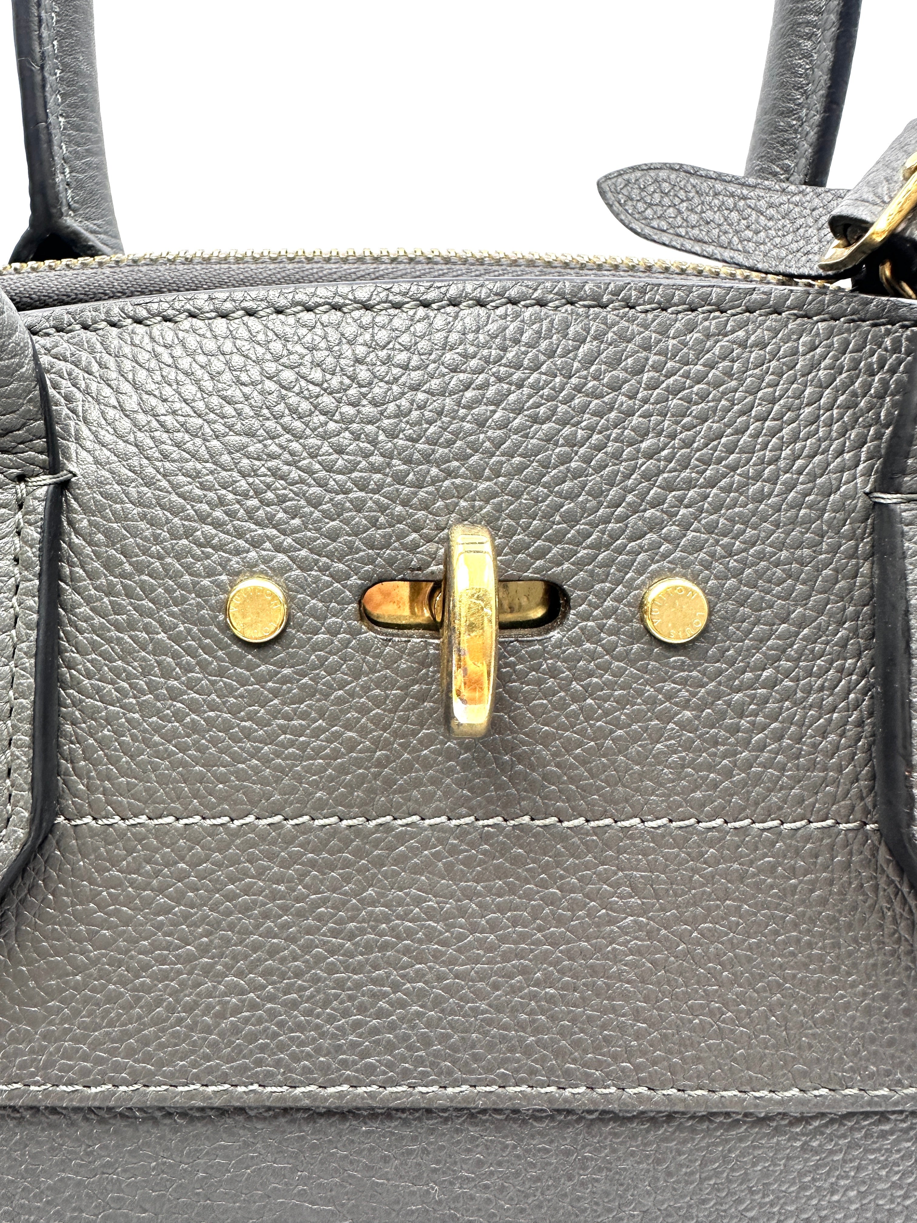Louis Vuitton City Steamer Grey Grained Leather Handle Bag LV2922