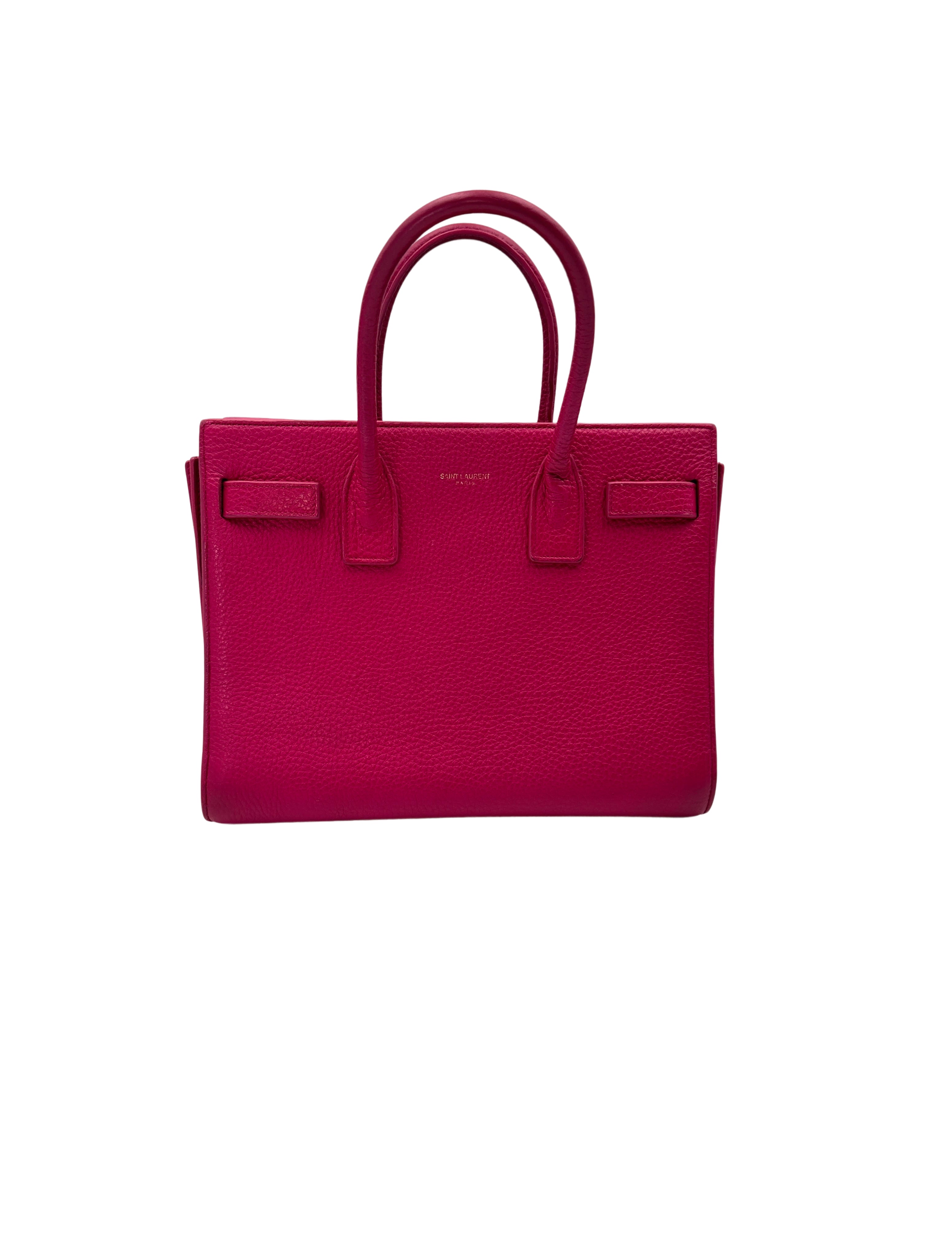 Saint Laurent Sac de Jour Pink Leather Small Size Handle Bag SL247