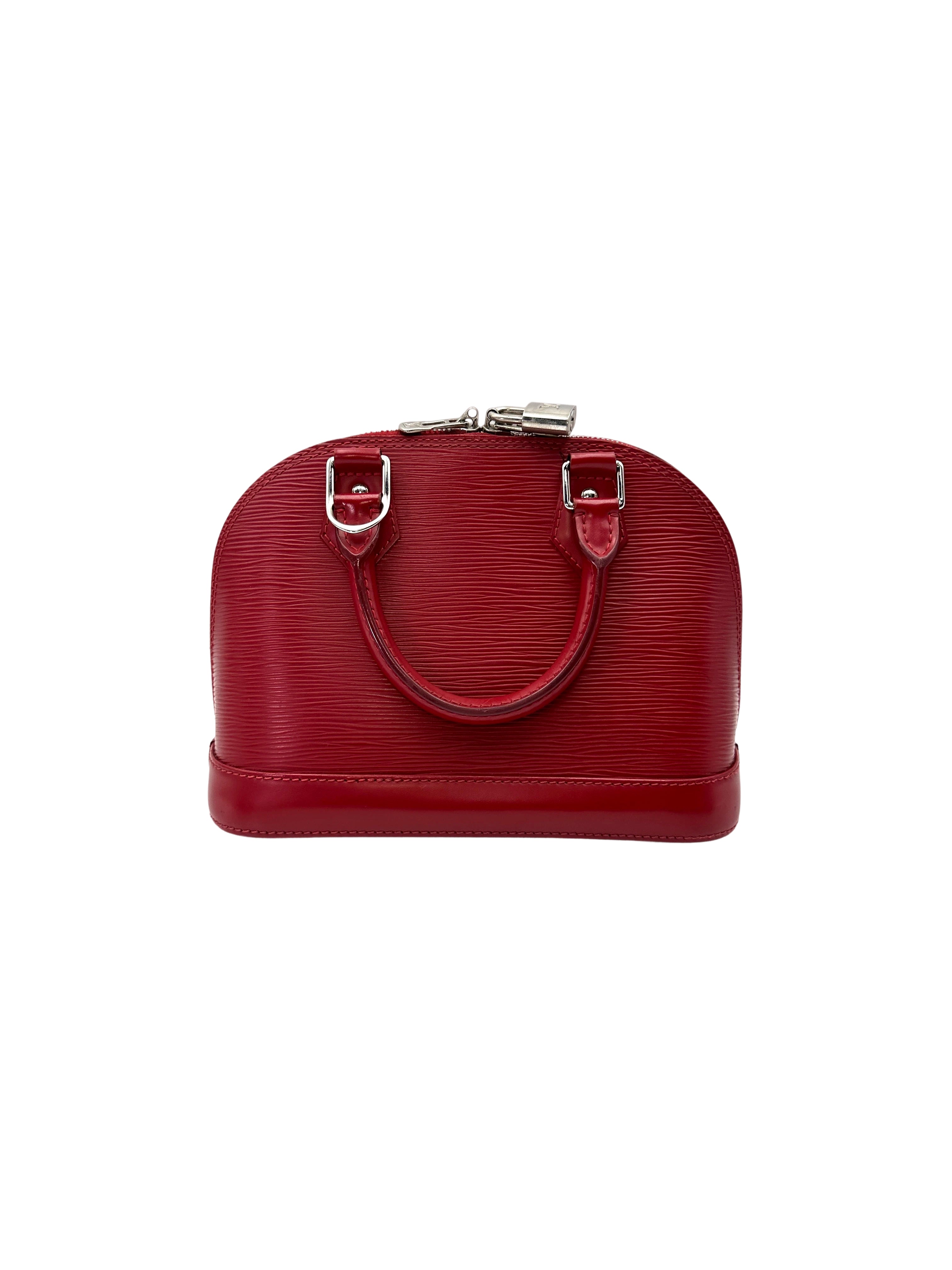 Louis Vuitton Alma BB Red Epi Leather Handle Bag LV2921