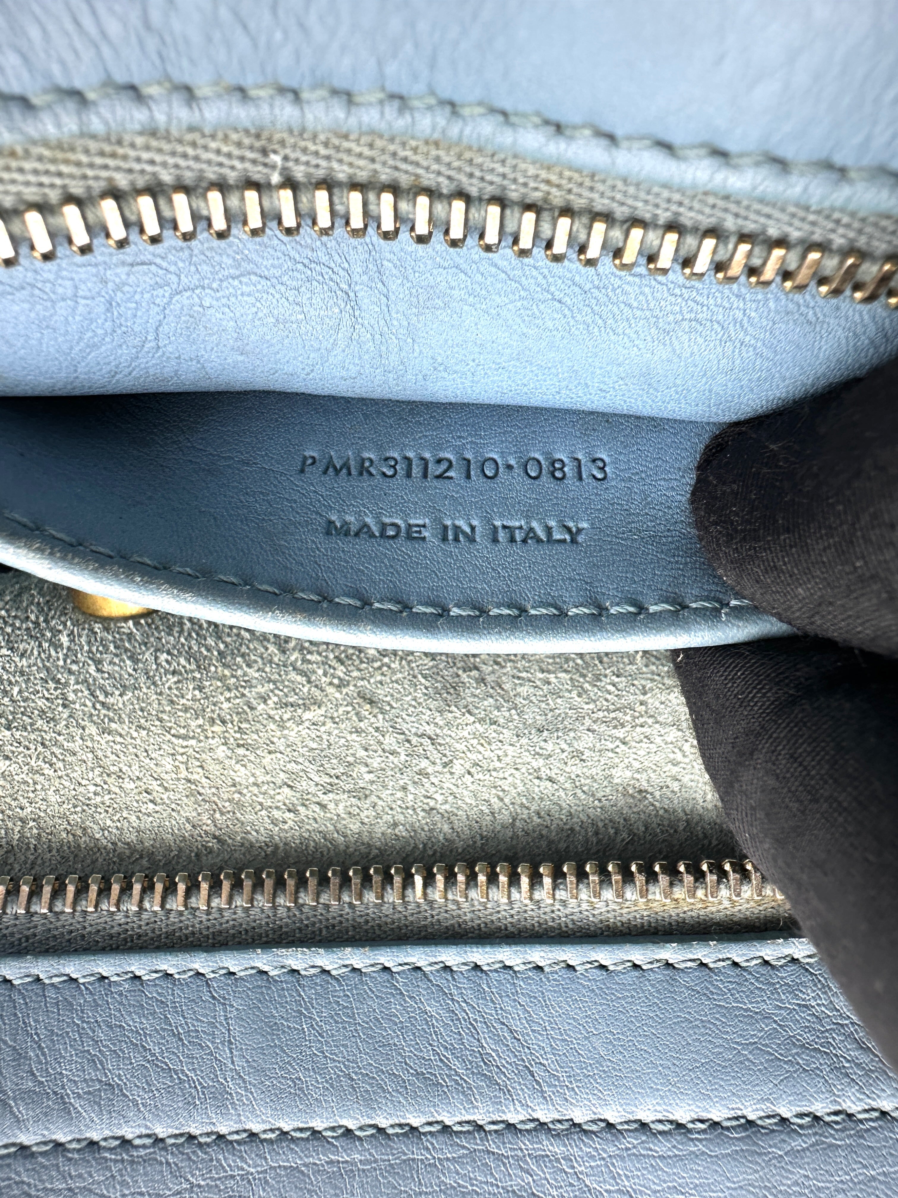 Saint Laurent Chyc Cabas Blue Leather Handle Bag SL248