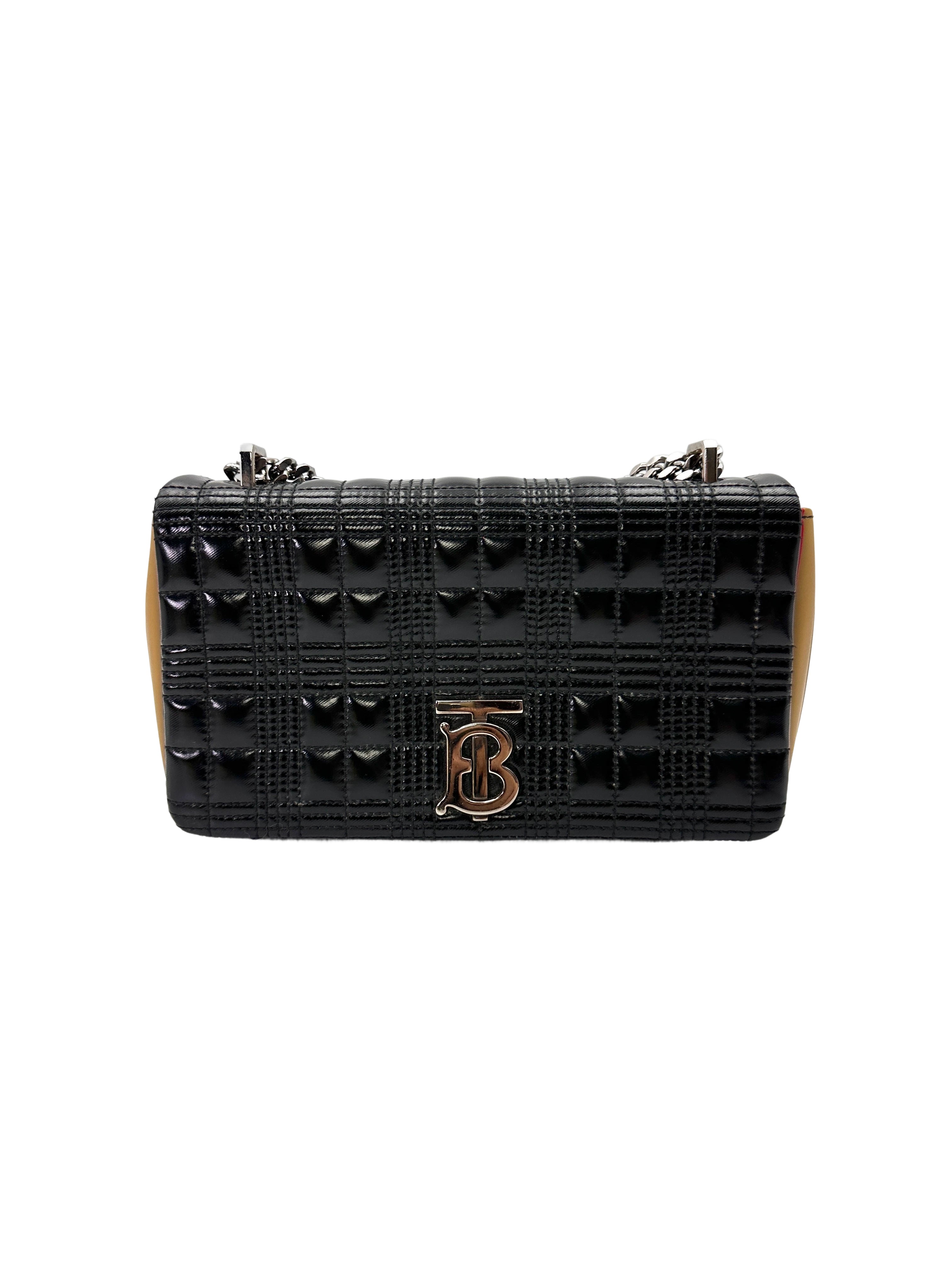 Burberry Lola Black Quilted Leather Shoulder Bag BR69