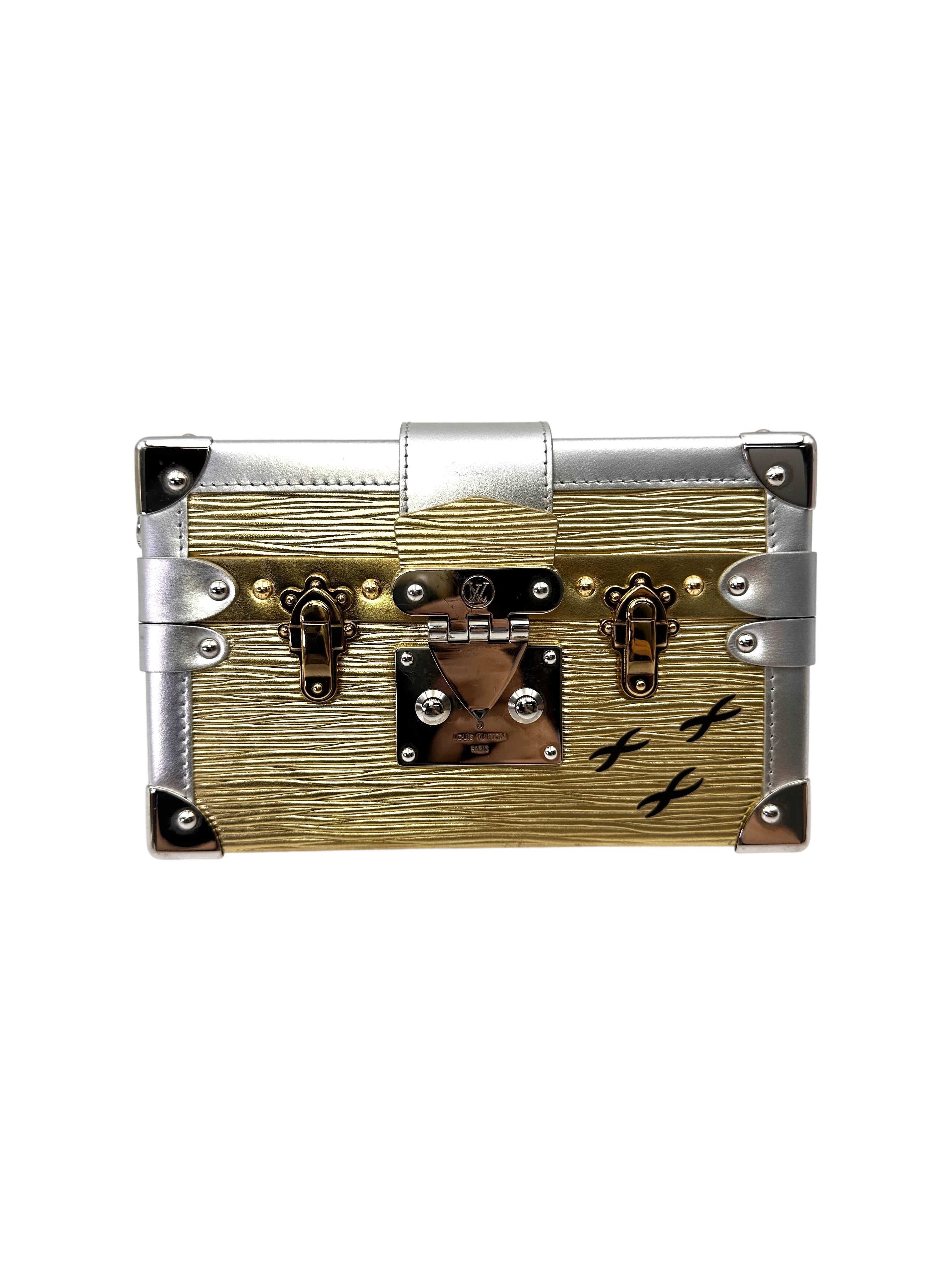 Louis Vuitton Petite Malle Gold/Silver Shoulder Bag LV2925