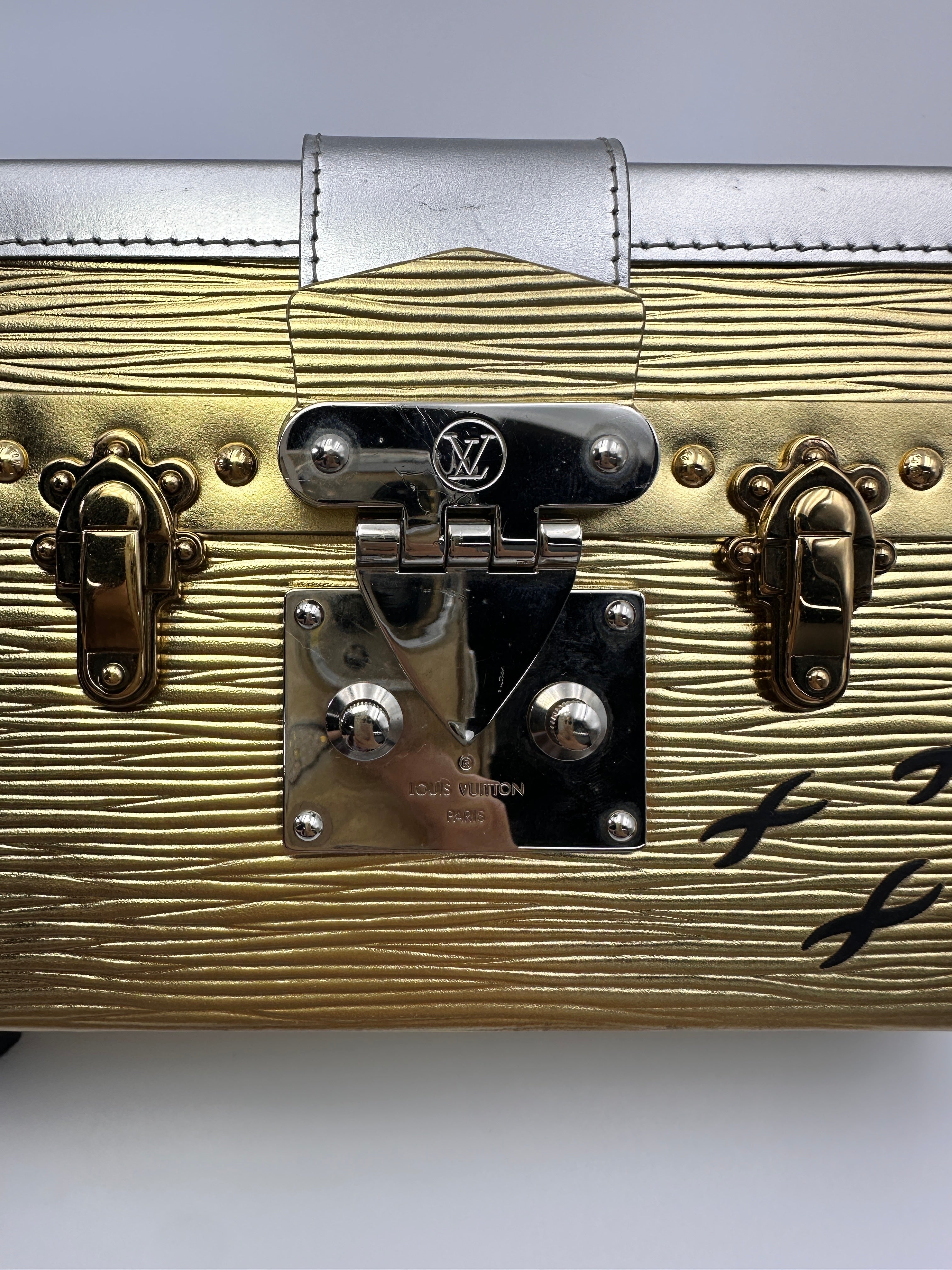 Louis Vuitton Petite Malle Gold/Silver Shoulder Bag LV2925