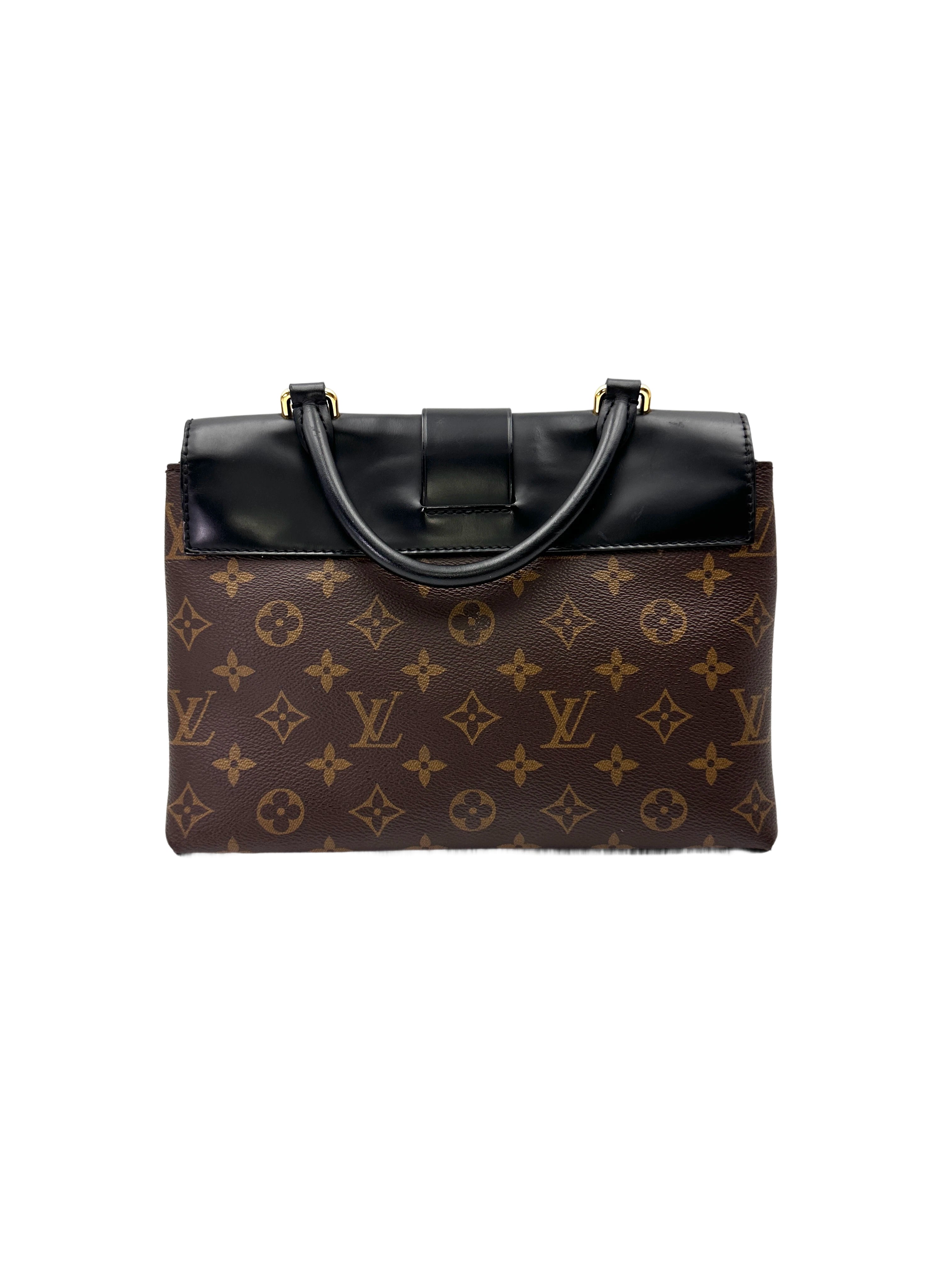Louis Vuitton One Handle Monogram Canvas & Black Leather Handle Bag LV2923