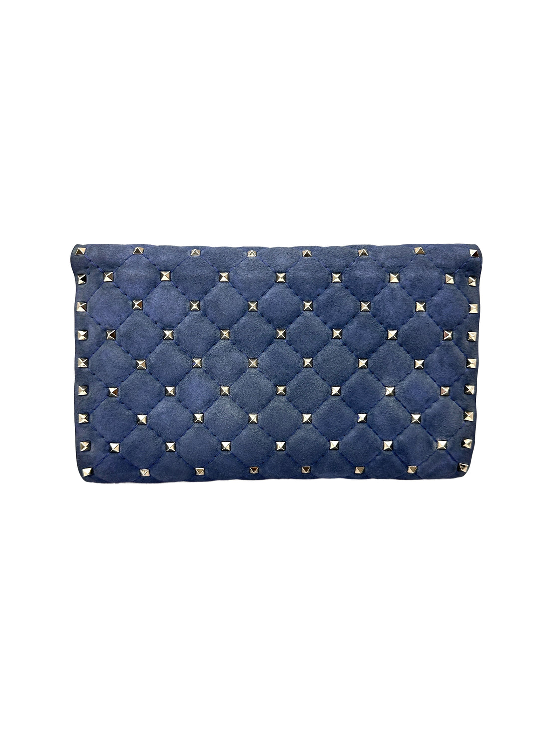 Valentino Garavani Rockstud Spike Blue Leather Shoulder Bag VT31