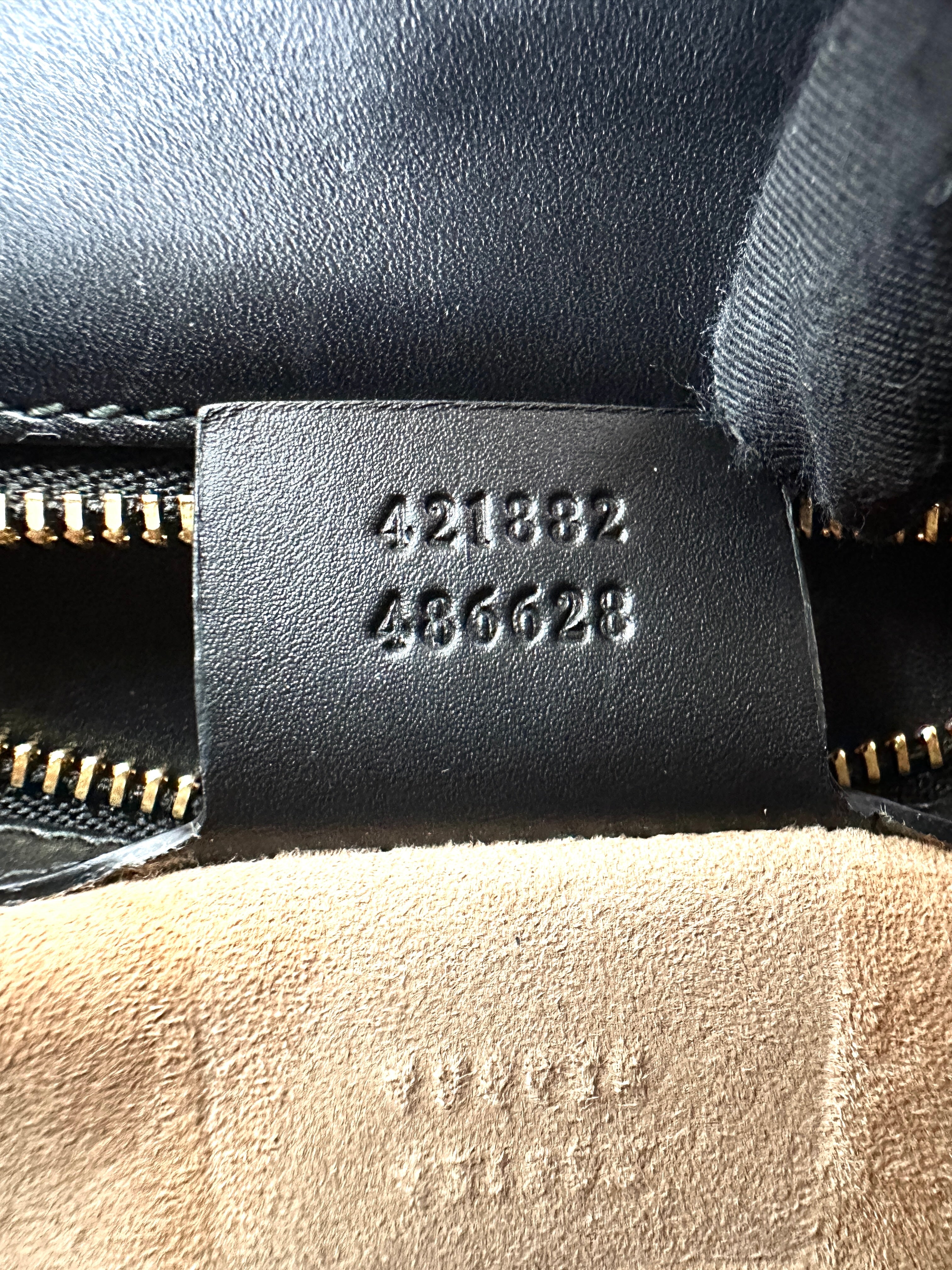 Gucci Sylvie Black Leather Shoulder Bag GG1182
