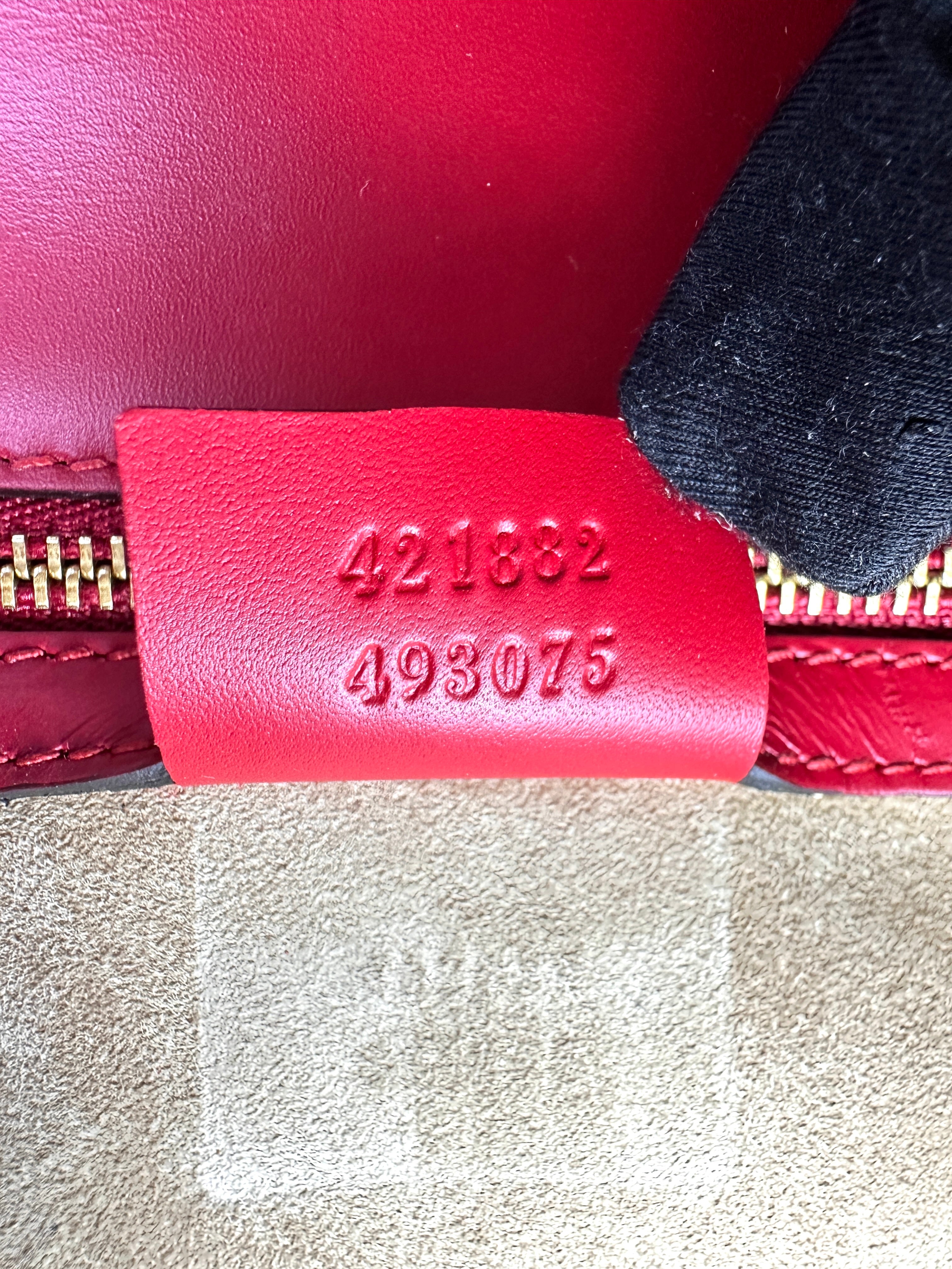 Gucci Sylvie Red Leather Medium Size Shoulder Bag GG1179