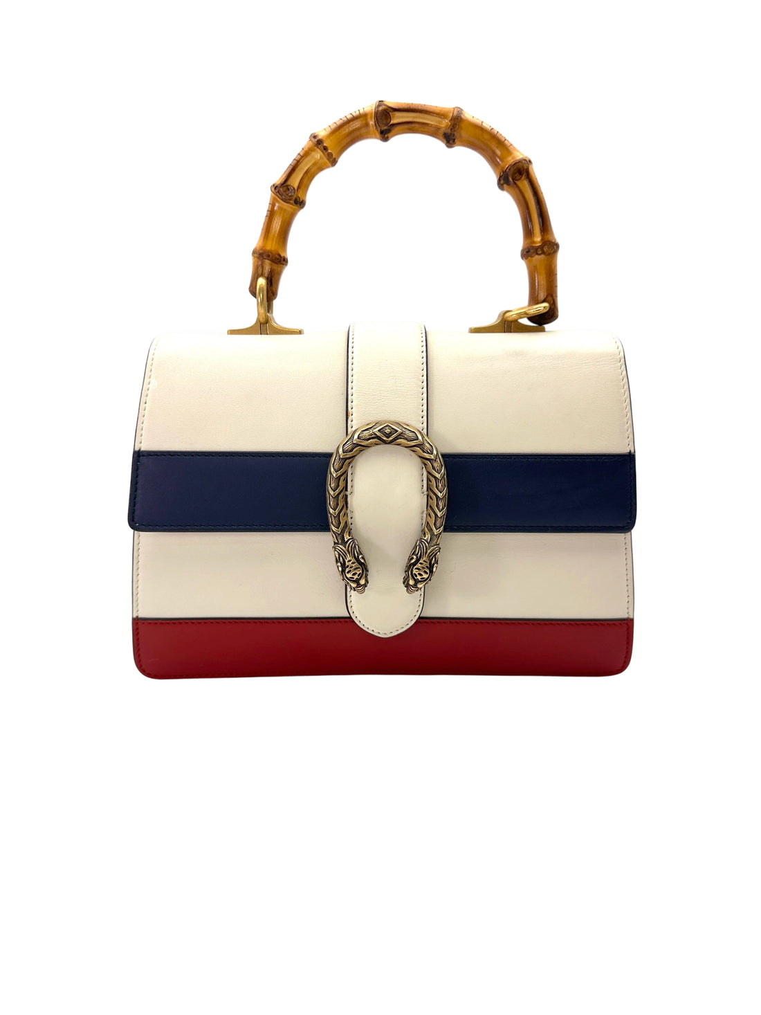 Gucci Dionysus Multicolor Leather Bamboo Medium Size Top Handle Bag GG1186