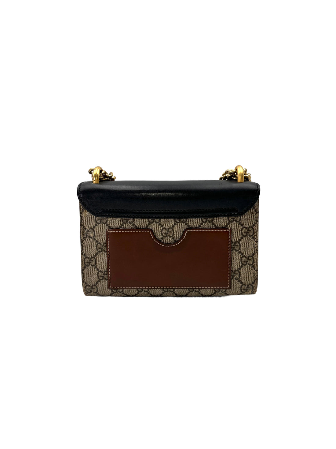Gucci Padlock GG Canvas & Black Leather Small Size Shoulder Bag GG1187