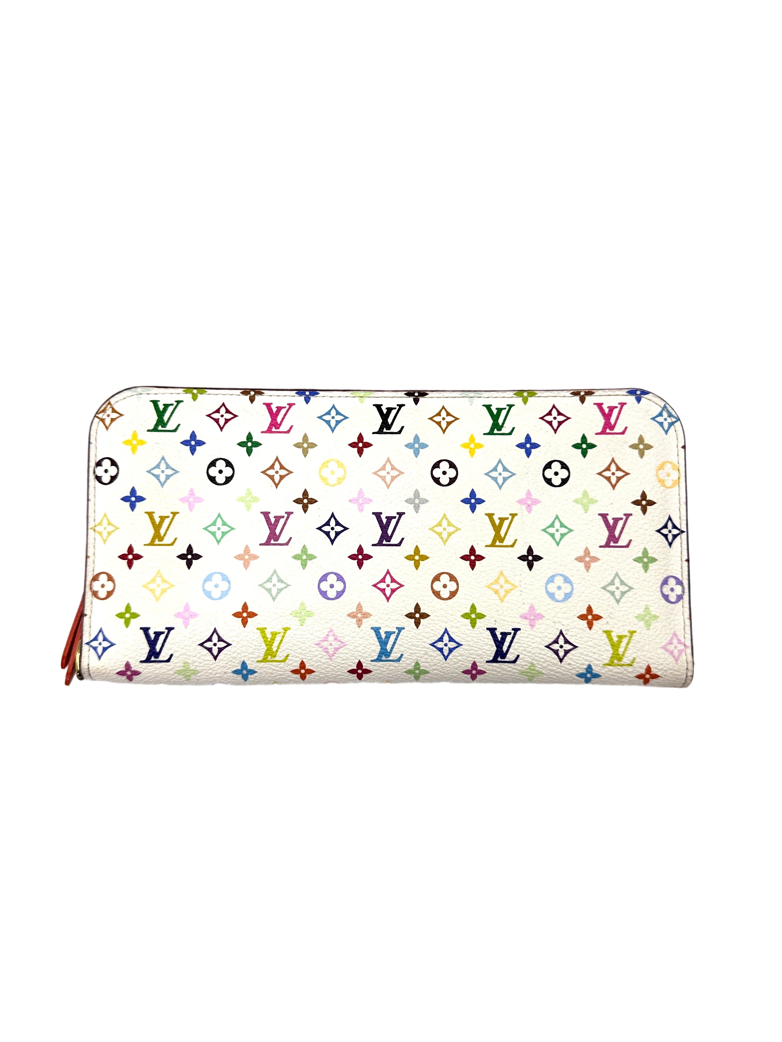 Louis Vuitton x Takashi Murakami White Multicolor Monogram Zippy Long Wallet LV2926