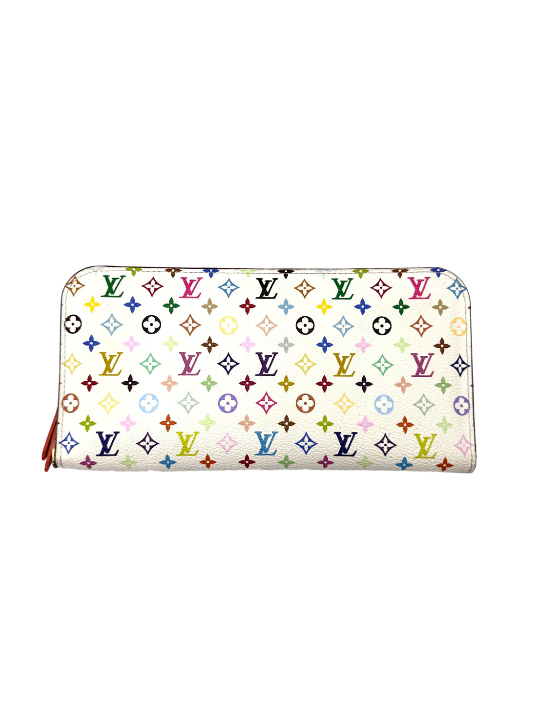 Louis Vuitton x Takashi Murakami White Multicolor Monogram Zippy Long Wallet LV2926