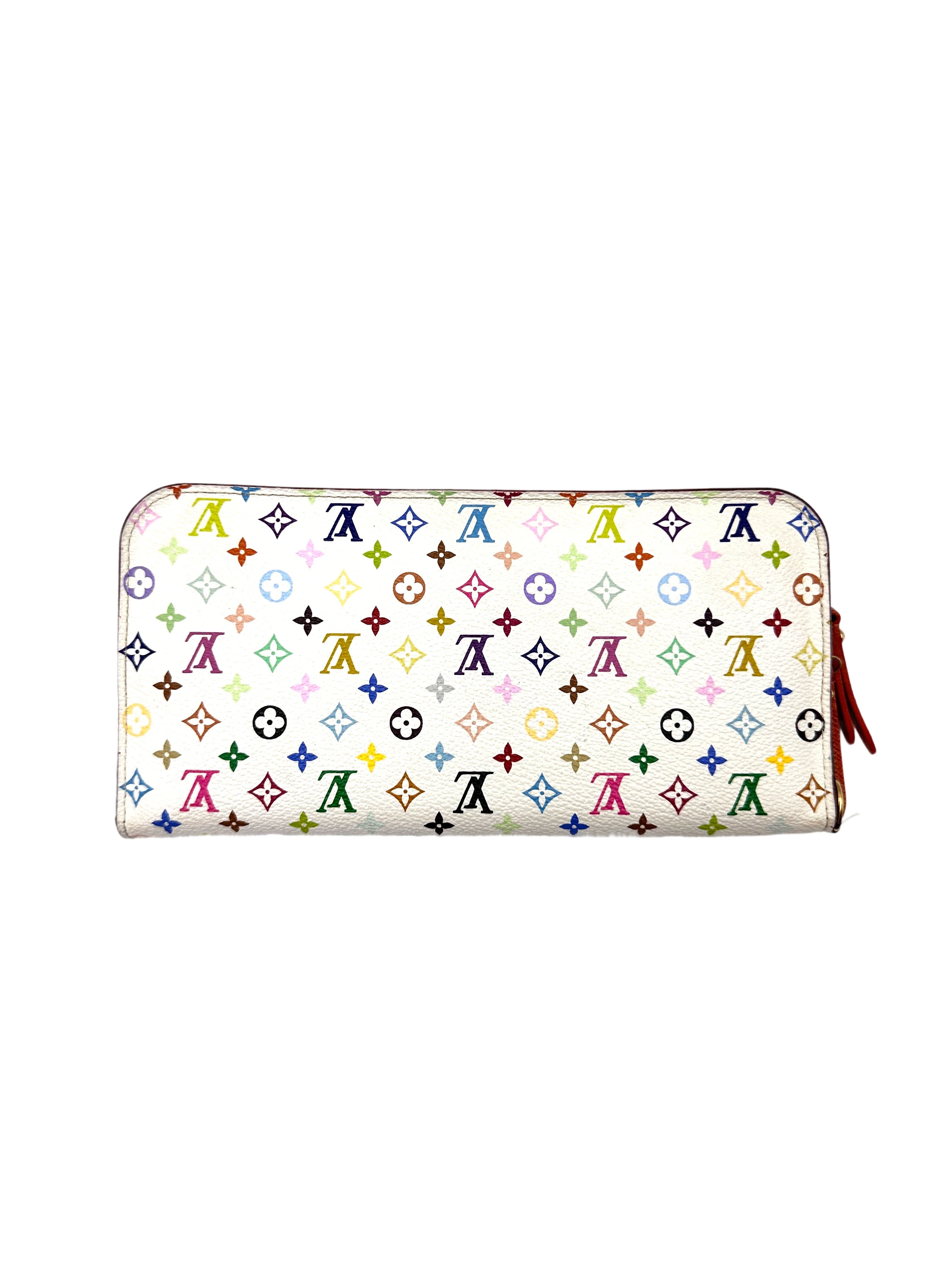 Louis Vuitton x Takashi Murakami White Multicolor Monogram Zippy Long Wallet LV2926