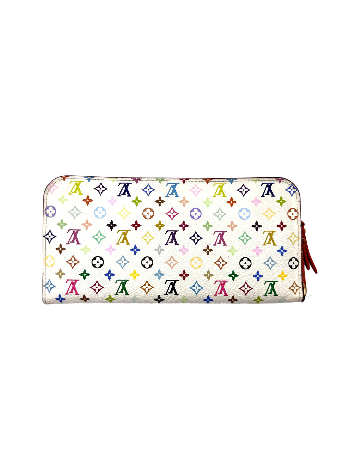Louis Vuitton x Takashi Murakami White Multicolor Monogram Zippy Long Wallet LV2926