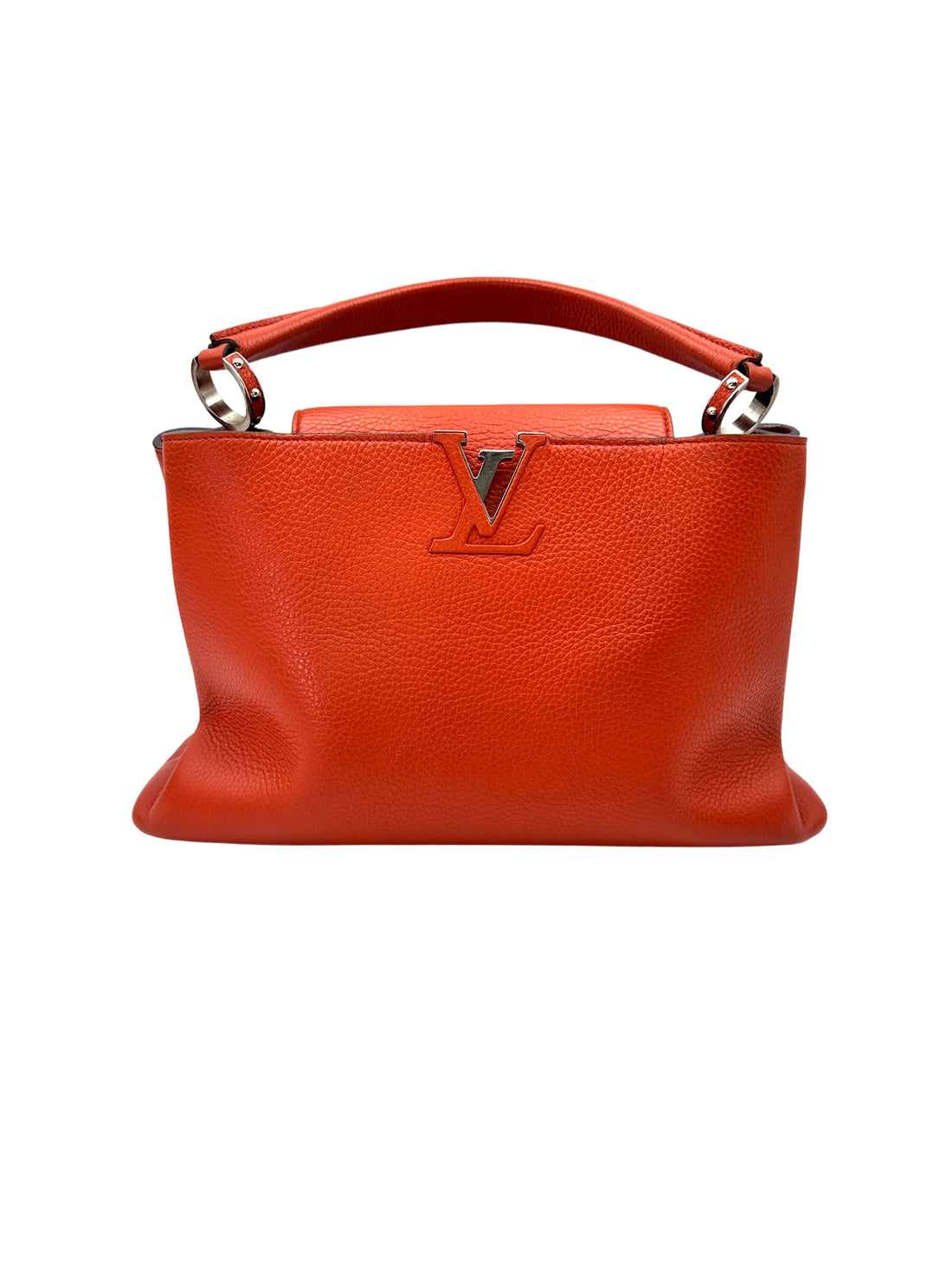 Louis Vuitton Capucines Red Leather Handle Bag LV2928