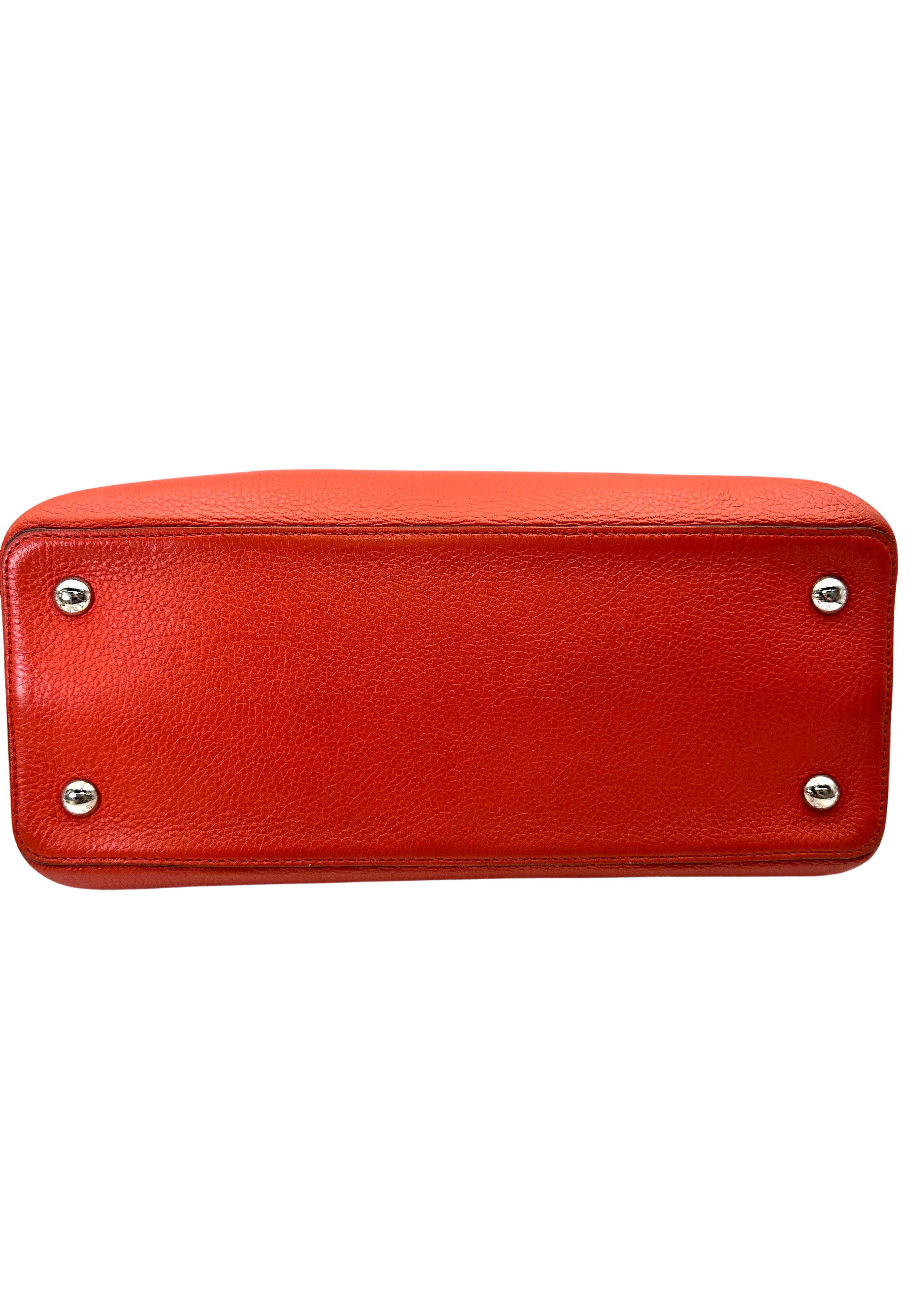 Louis Vuitton Capucines Red Leather Handle Bag LV2928