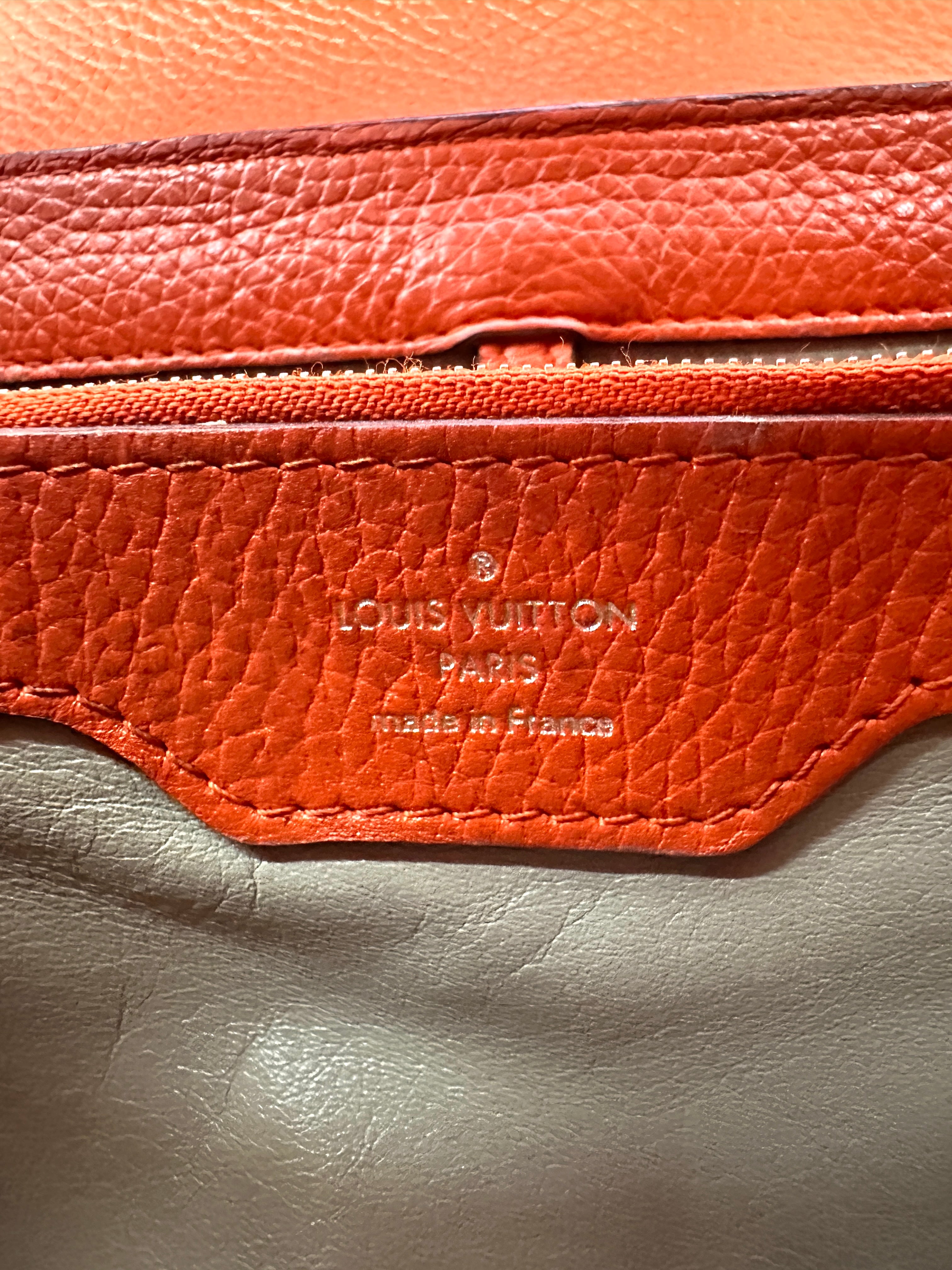 Louis Vuitton Capucines Red Leather Handle Bag LV2928