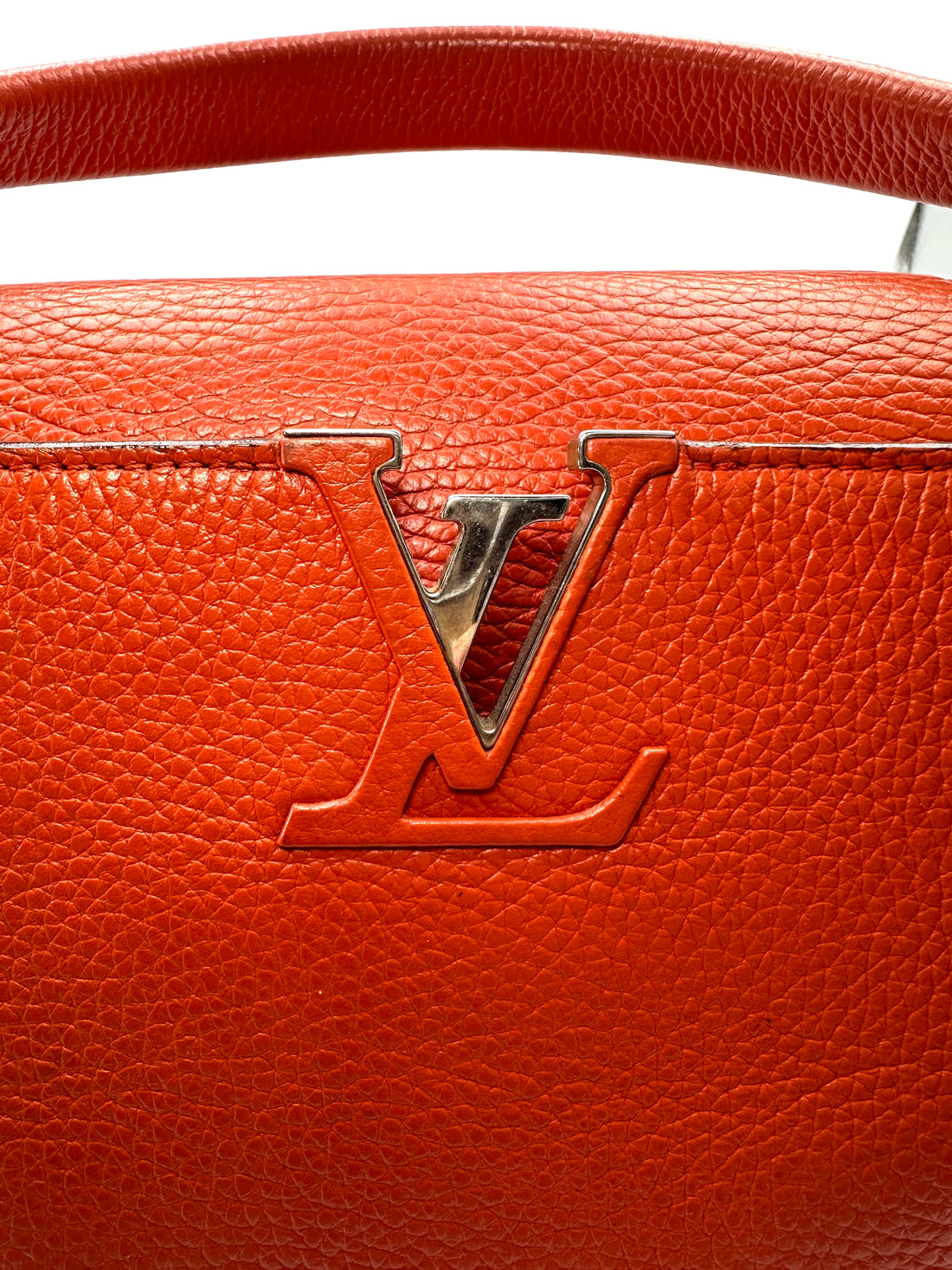 Louis Vuitton Capucines Red Leather Handle Bag LV2928