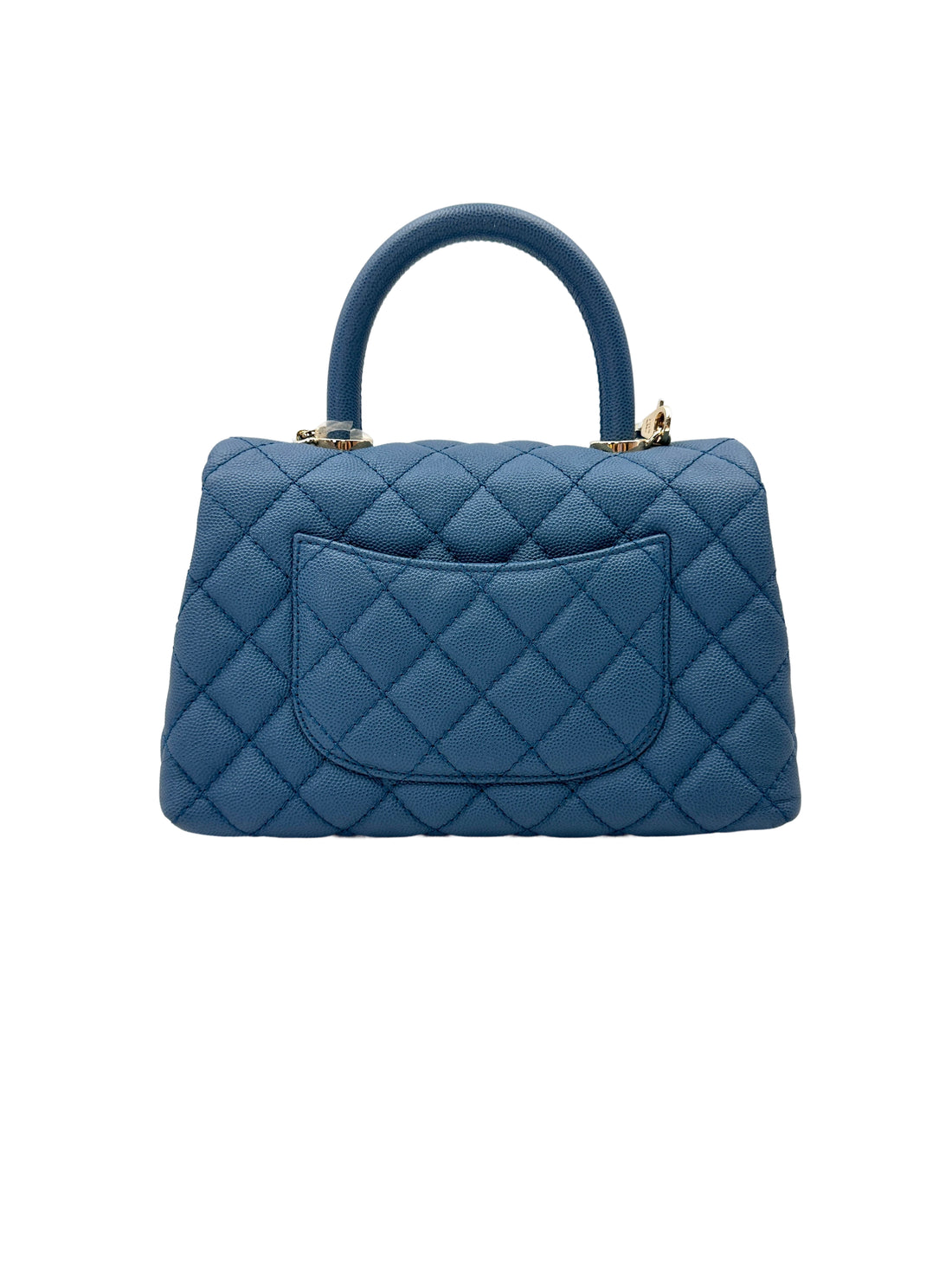 Chanel CoCo Handle Blue Quilted Leather Small Size Shoulder Bag(27***64) CC2082