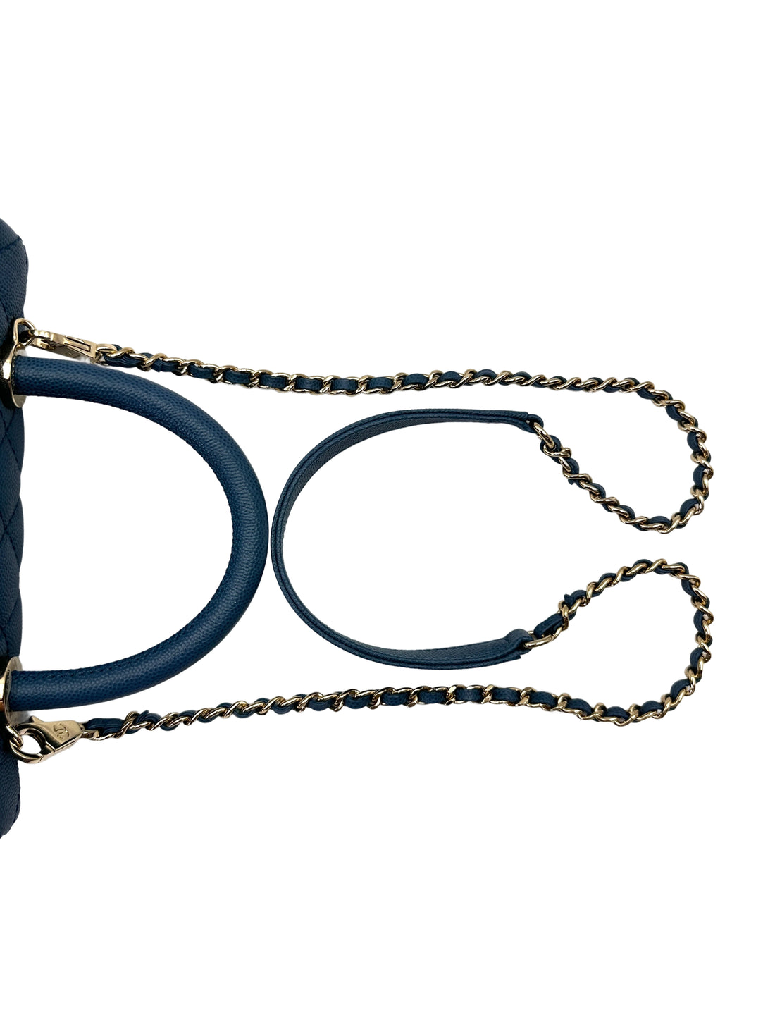 Chanel CoCo Handle Blue Quilted Leather Small Size Shoulder Bag(27***64) CC2082