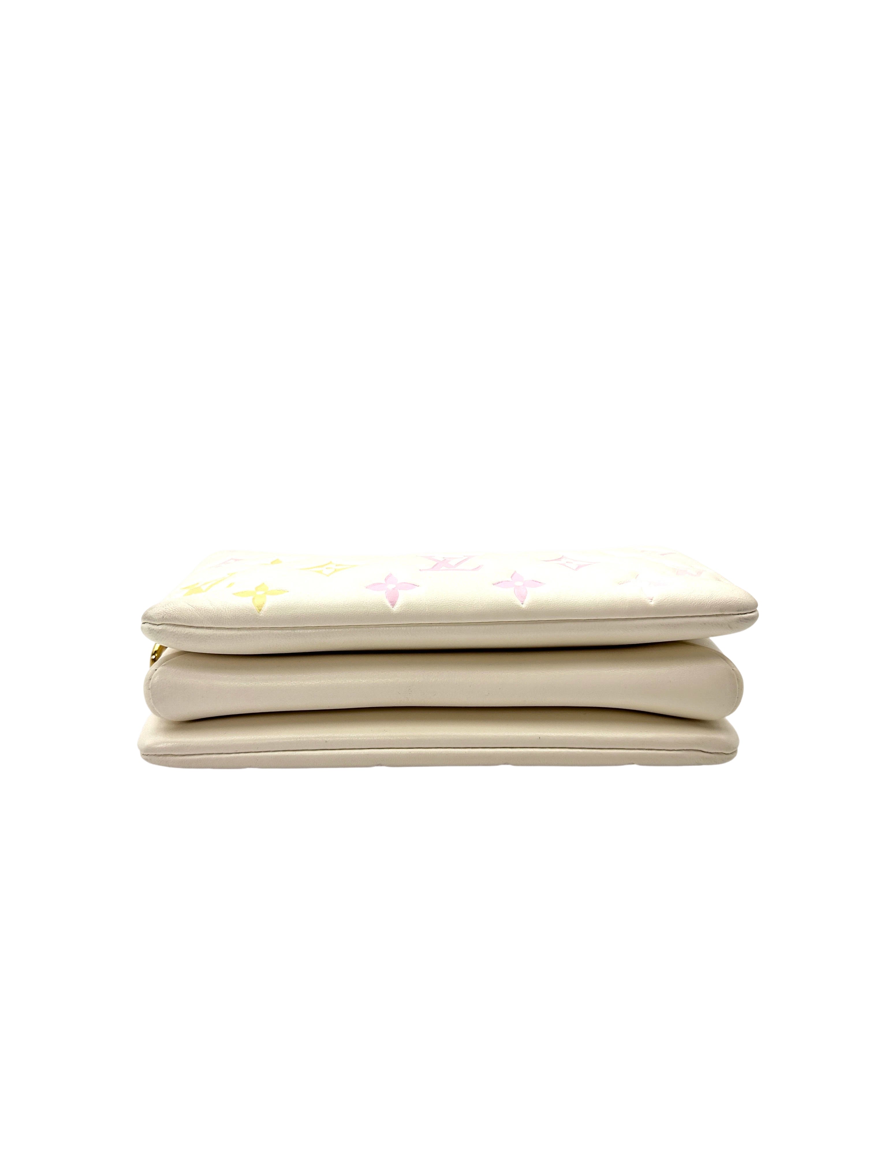 Louis Vuitton Coussin BB Milky Way White Monogram Embossed Puffy Leather Shoulder Bag LV2929