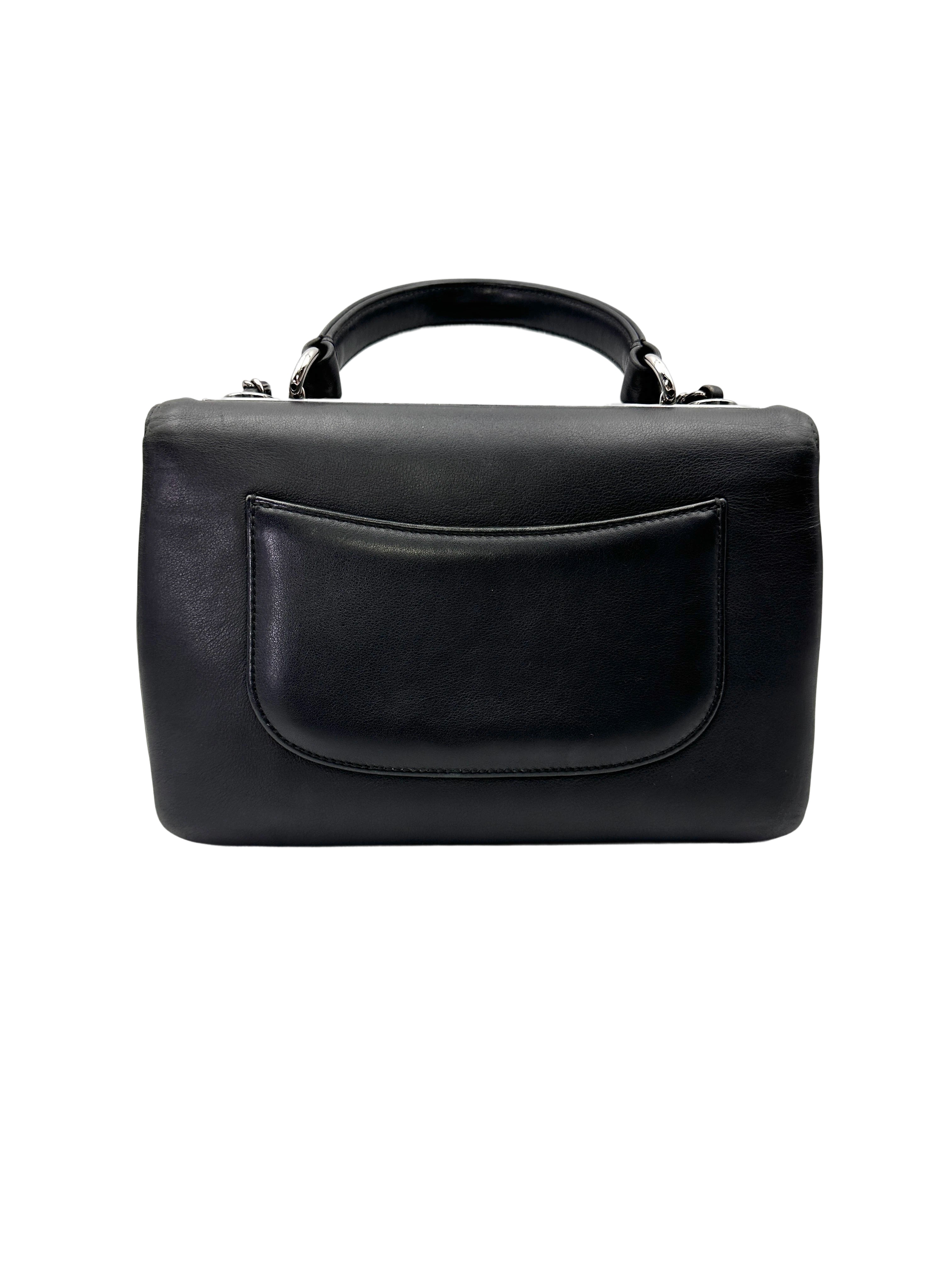 Chanel Black Leather Top Handle Bag(26***23) CC2084