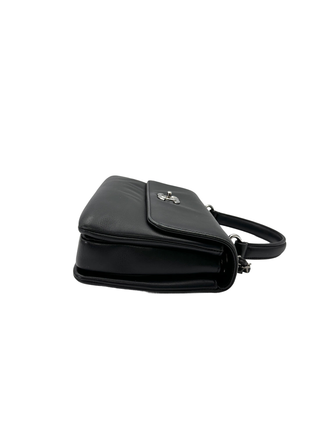 Chanel Black Leather Top Handle Bag(26***23) CC2084