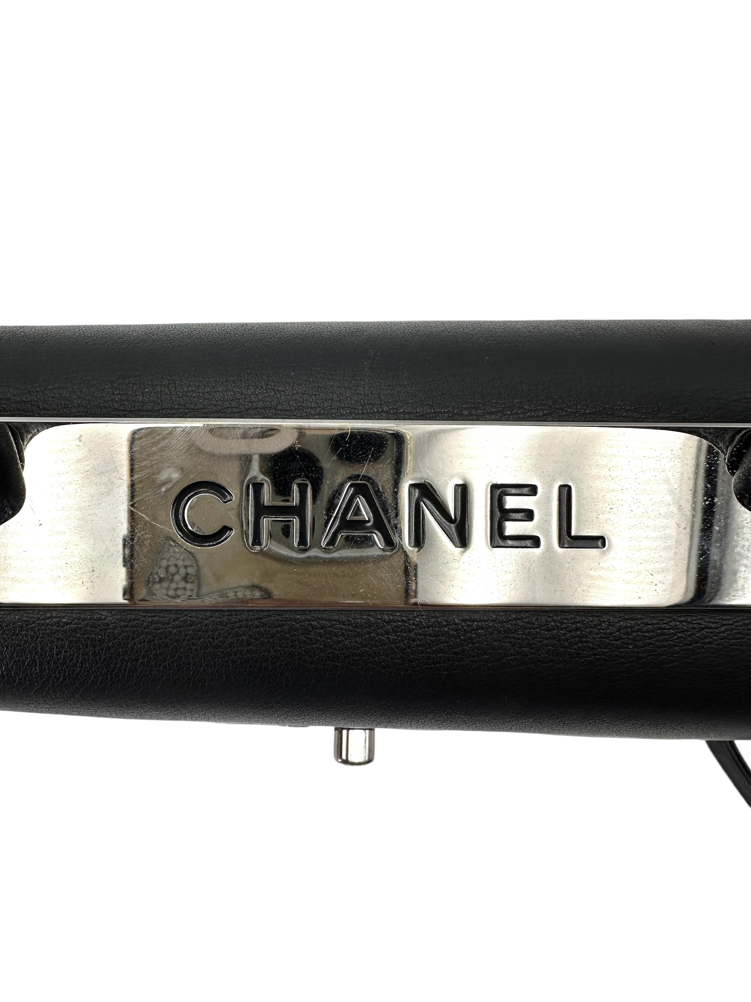Chanel Black Leather Top Handle Bag(26***23) CC2084