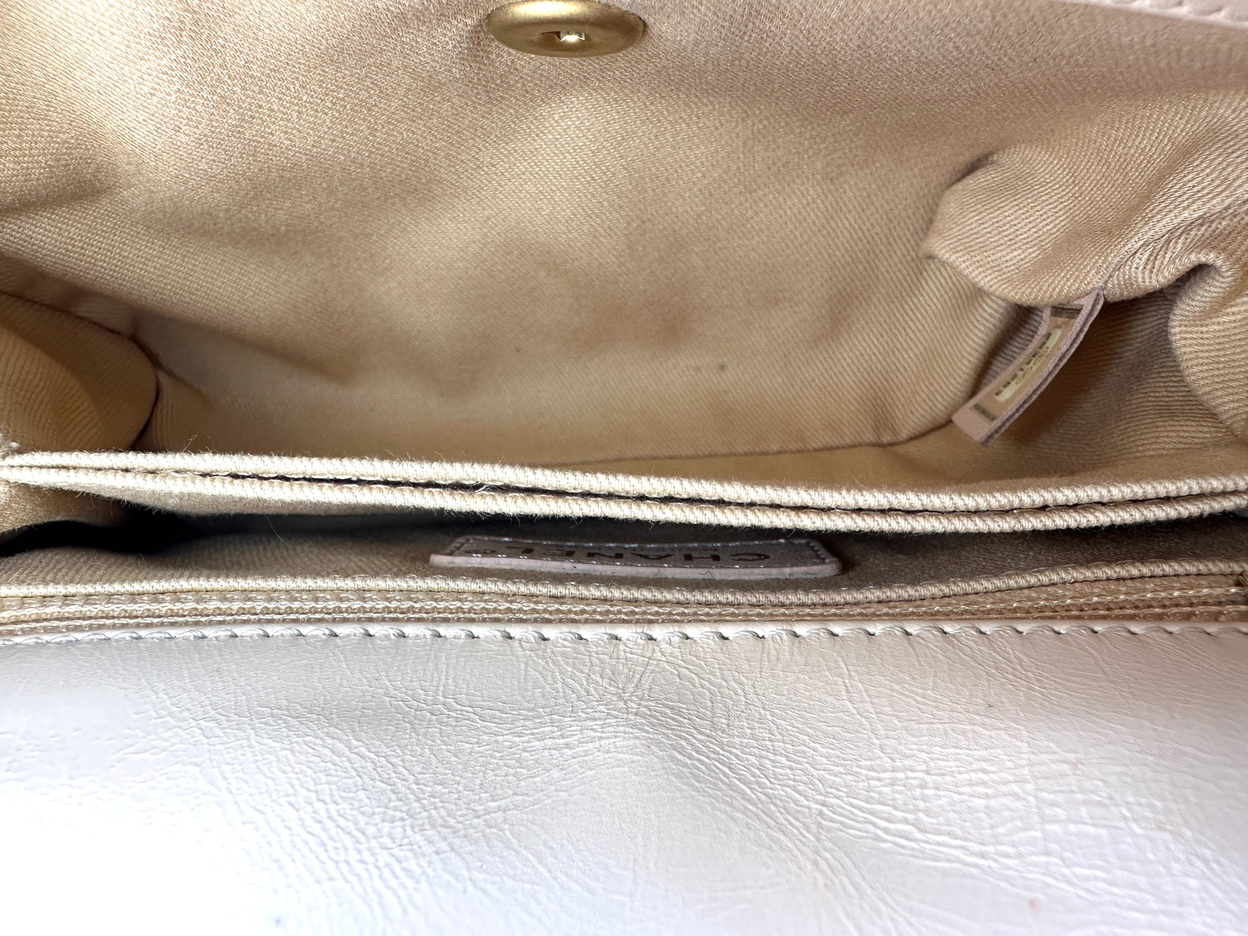 Chanel CoCo Handle Beige Chevron Quilted Leather Shoulder Bag(25***63) CC2085