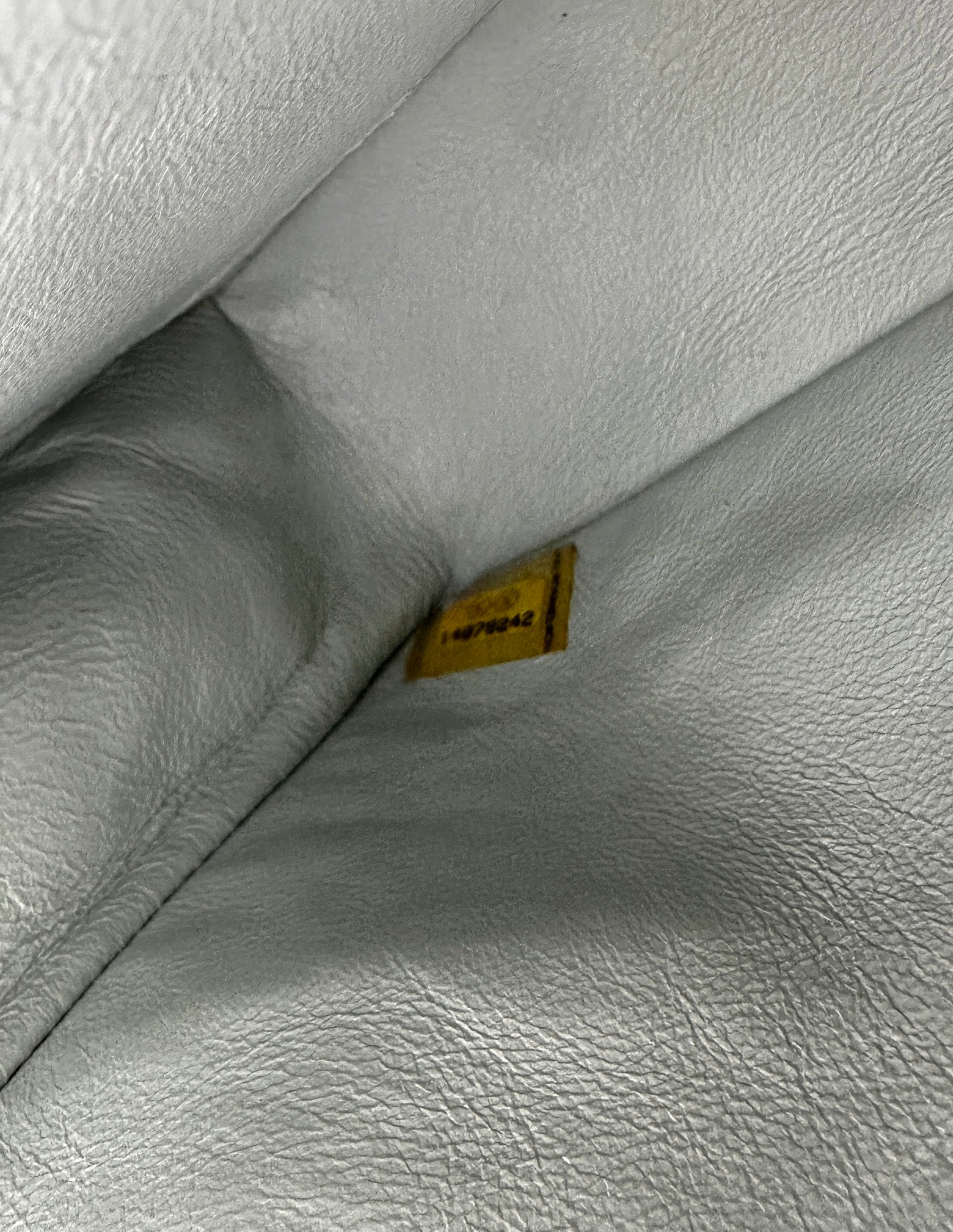 Chanel Classic Flap Light Grey Quilted Lambskin Medium Size Shoulder Bag With Silver Buckle(14***42) CC2086