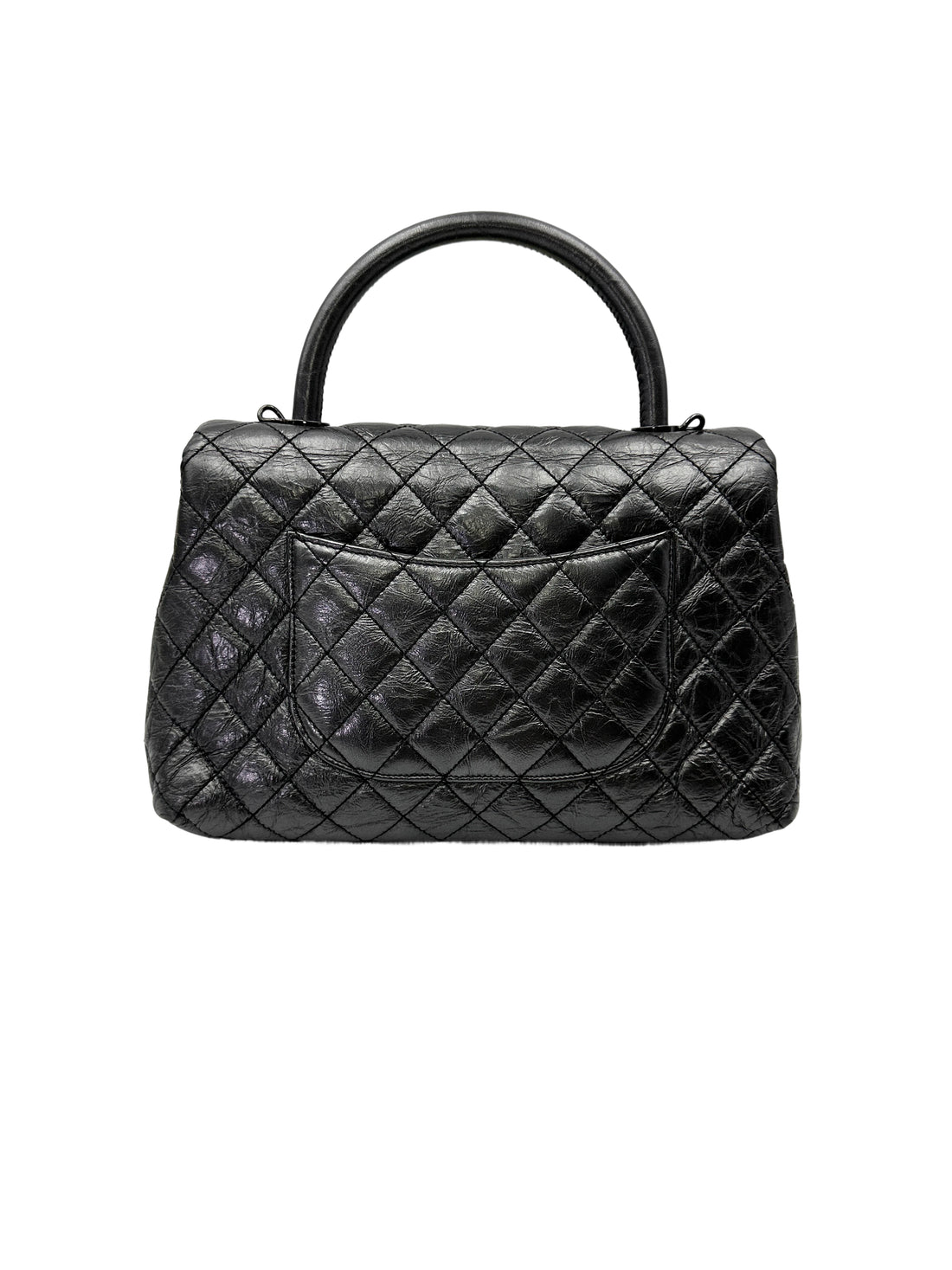 Chanel CoCo Handle Black Quilted Leather Shoulder Bag With Black Buckle(29***24) CC2088