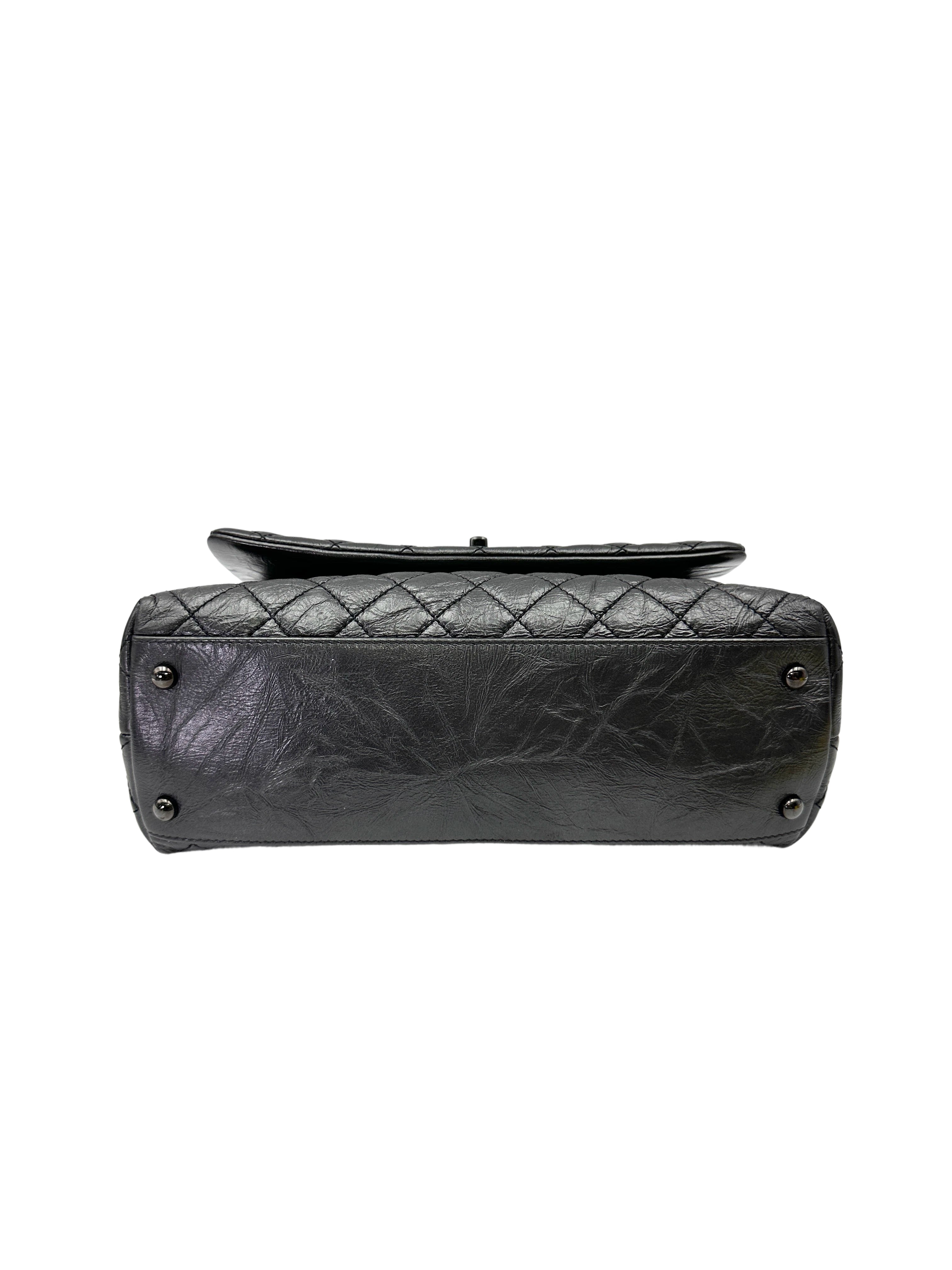 Chanel CoCo Handle Black Quilted Leather Shoulder Bag With Black Buckle(29***24) CC2088