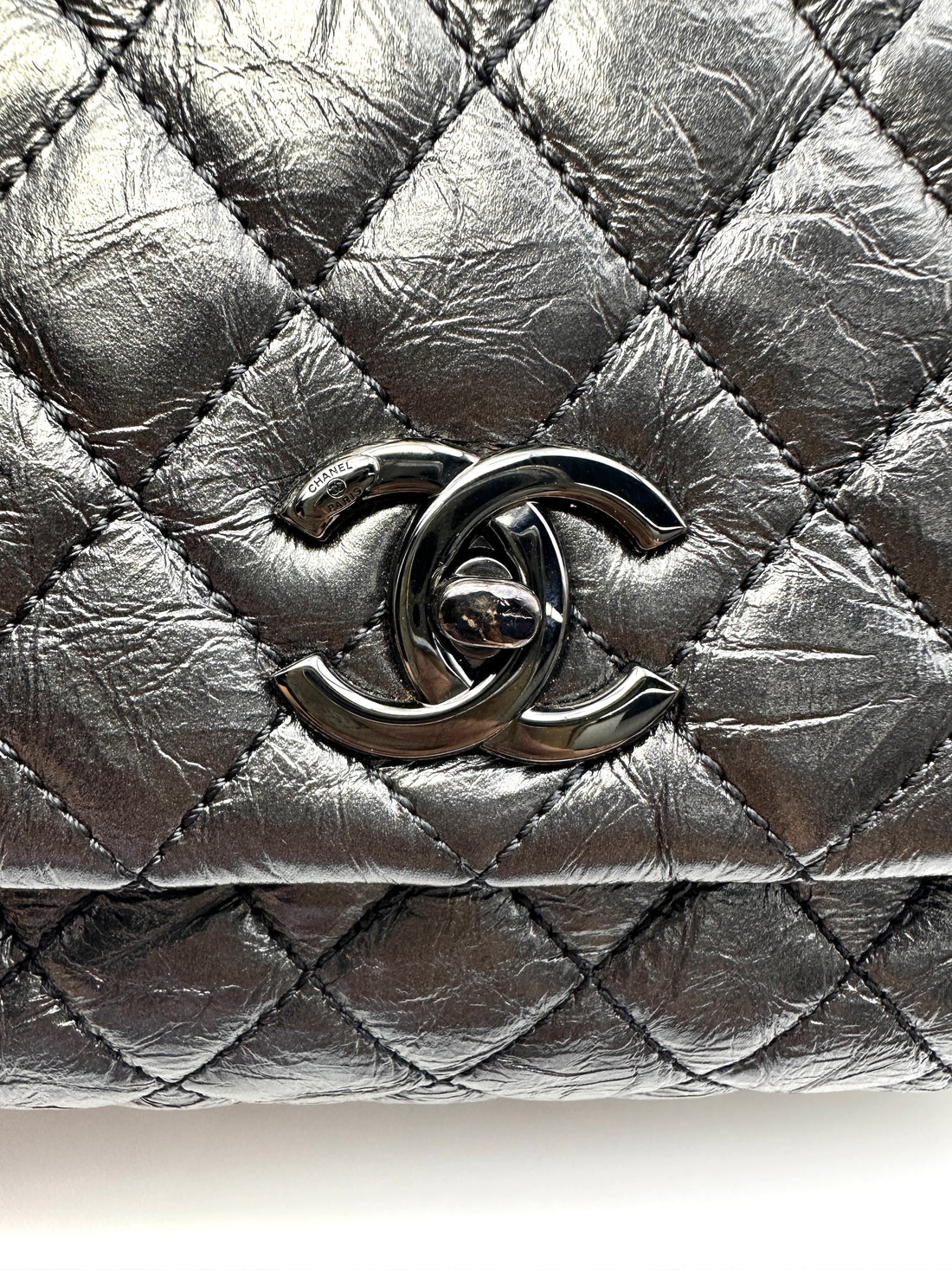 Chanel CoCo Handle Black Quilted Leather Shoulder Bag With Black Buckle(29***24) CC2088
