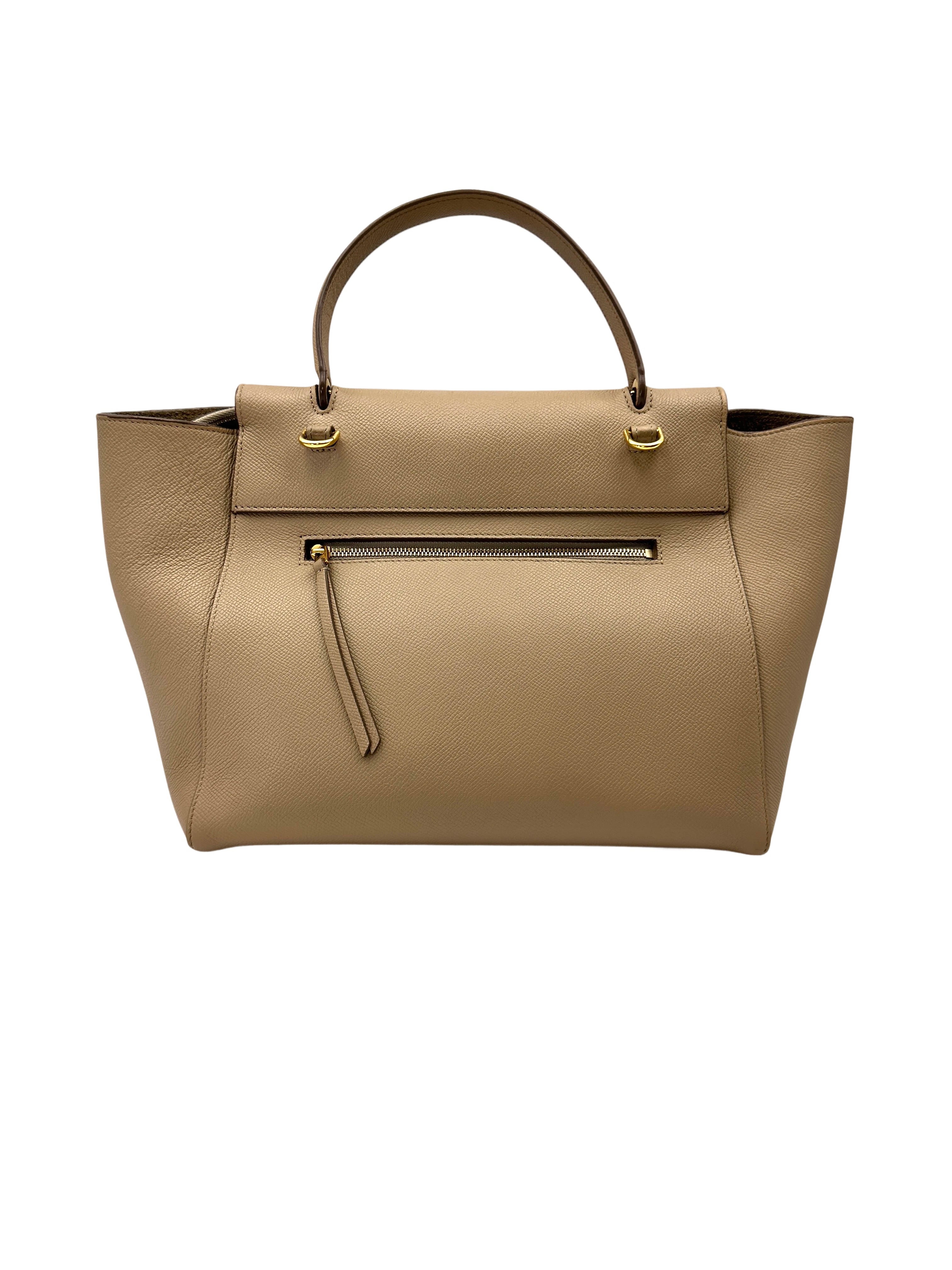 Celine Beige Leather Belt Handle Bag CE170