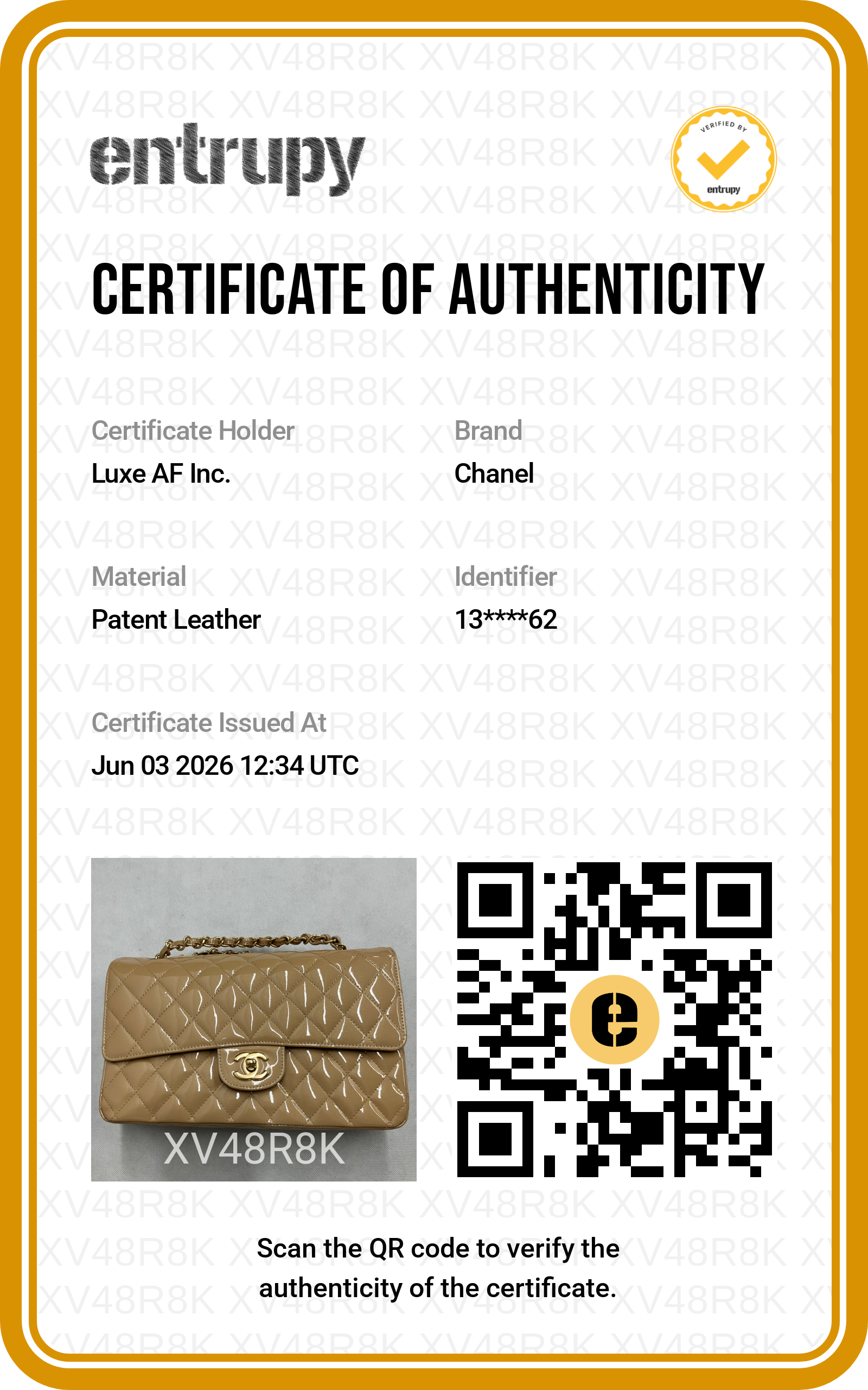 Chanel Classic Flap Beige Quilted Patent Leather Medium Size Shoulder Bag With Gold Buckle(13***62) CC2102