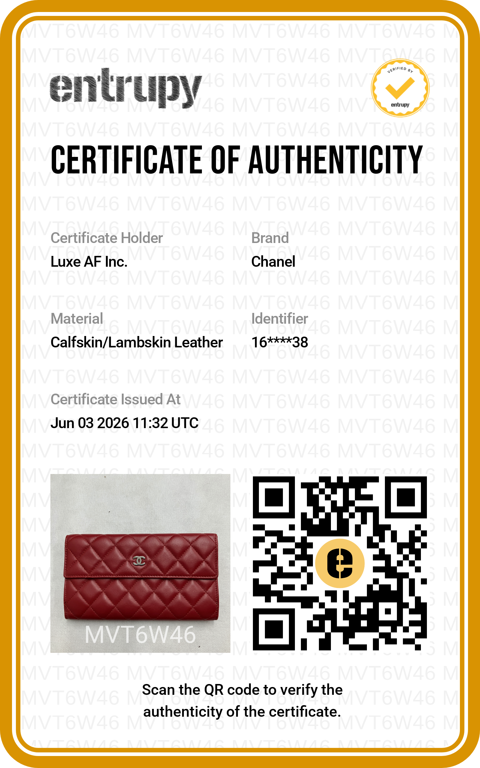 Chanel Red Quilted Leather Long Wallet(16***38) CC2093