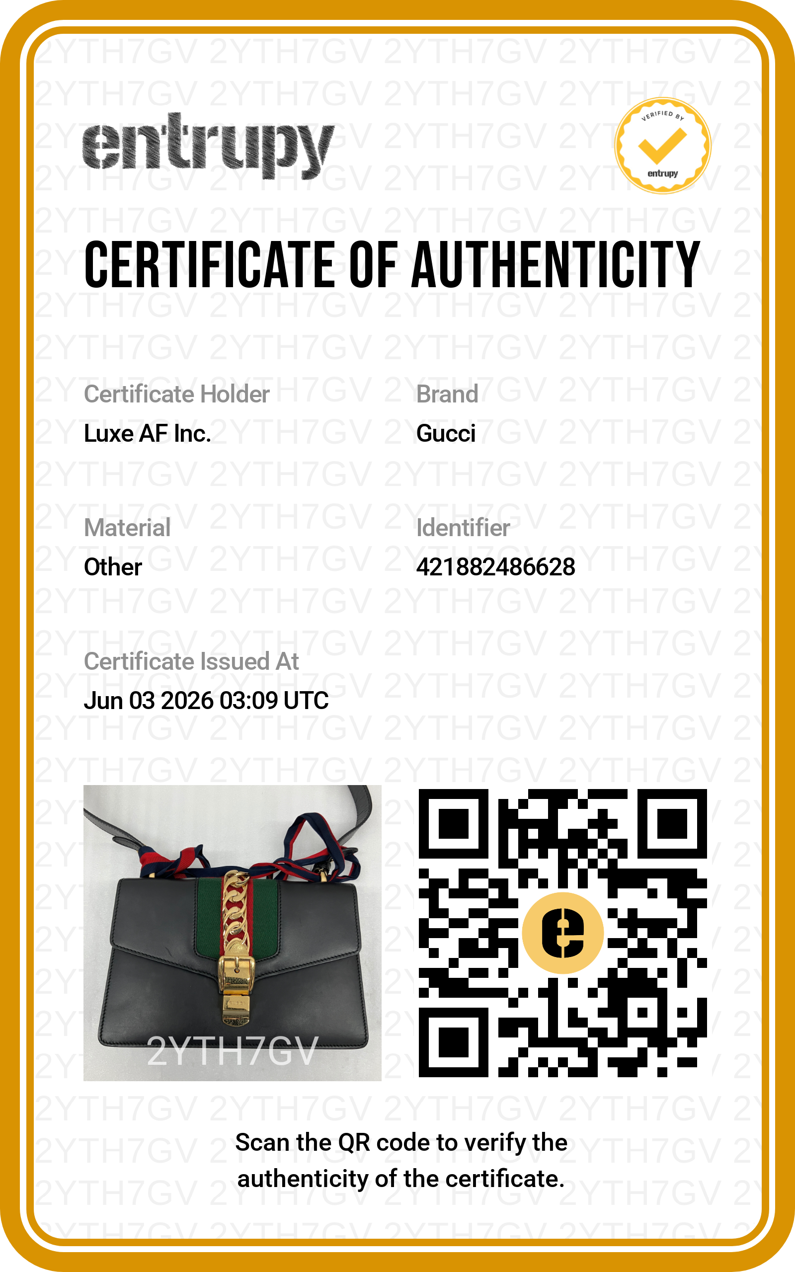 Gucci Sylvie Black Leather Shoulder Bag GG1182