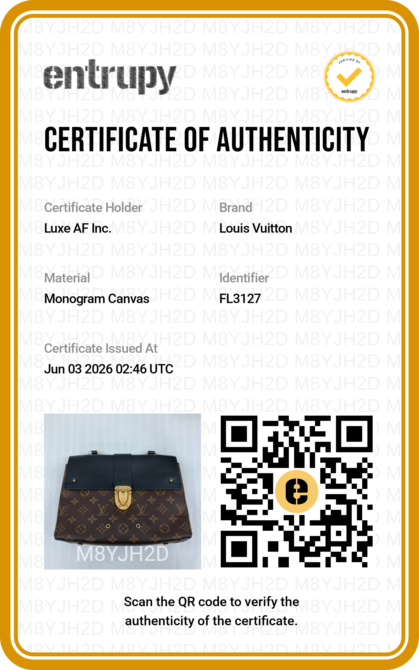 Louis Vuitton One Handle Monogram Canvas & Black Leather Handle Bag LV2923